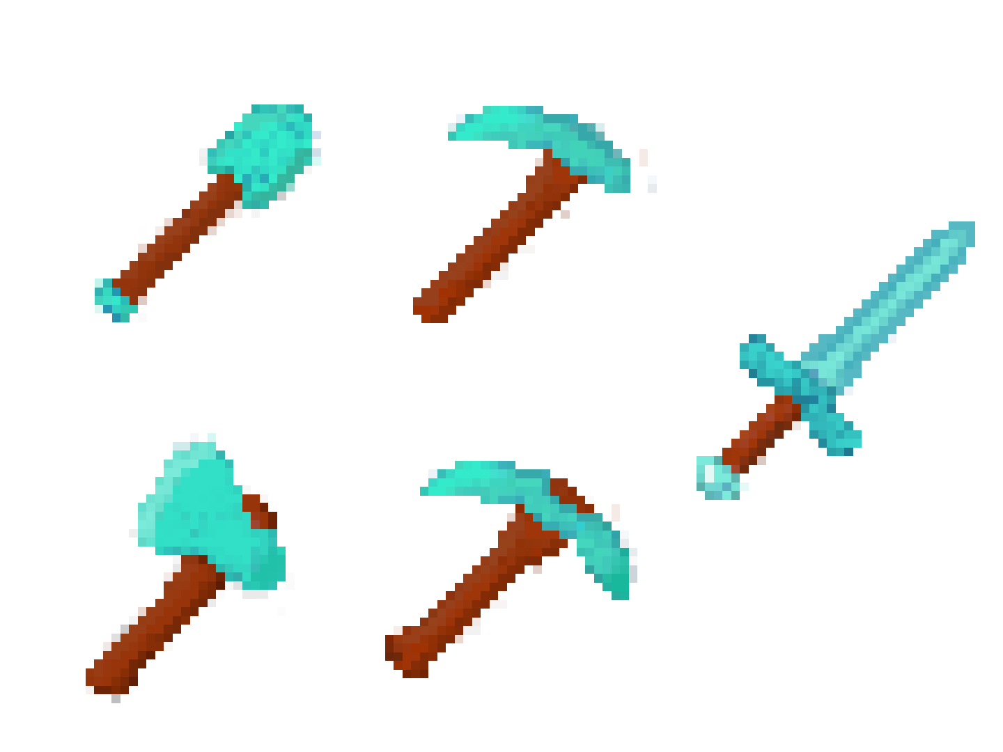 This diamond tools I made r/Minecraft