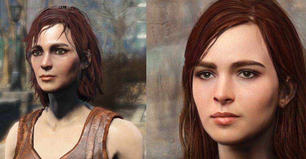 Realistic Cait - Created in Artbreeder : fo4