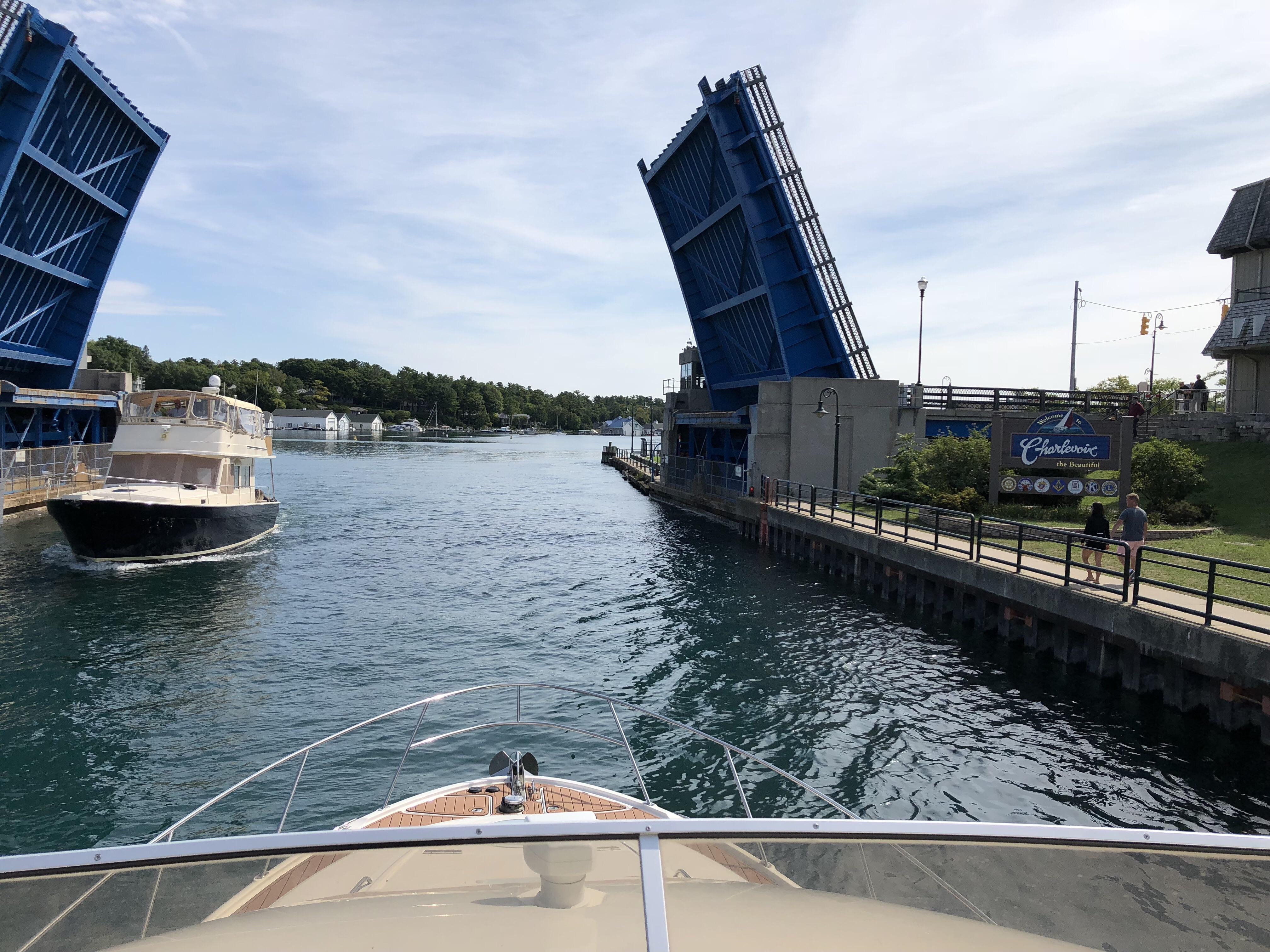 From St. Louis. Keeping the boat up in Charlevoix, MI this Winter. What