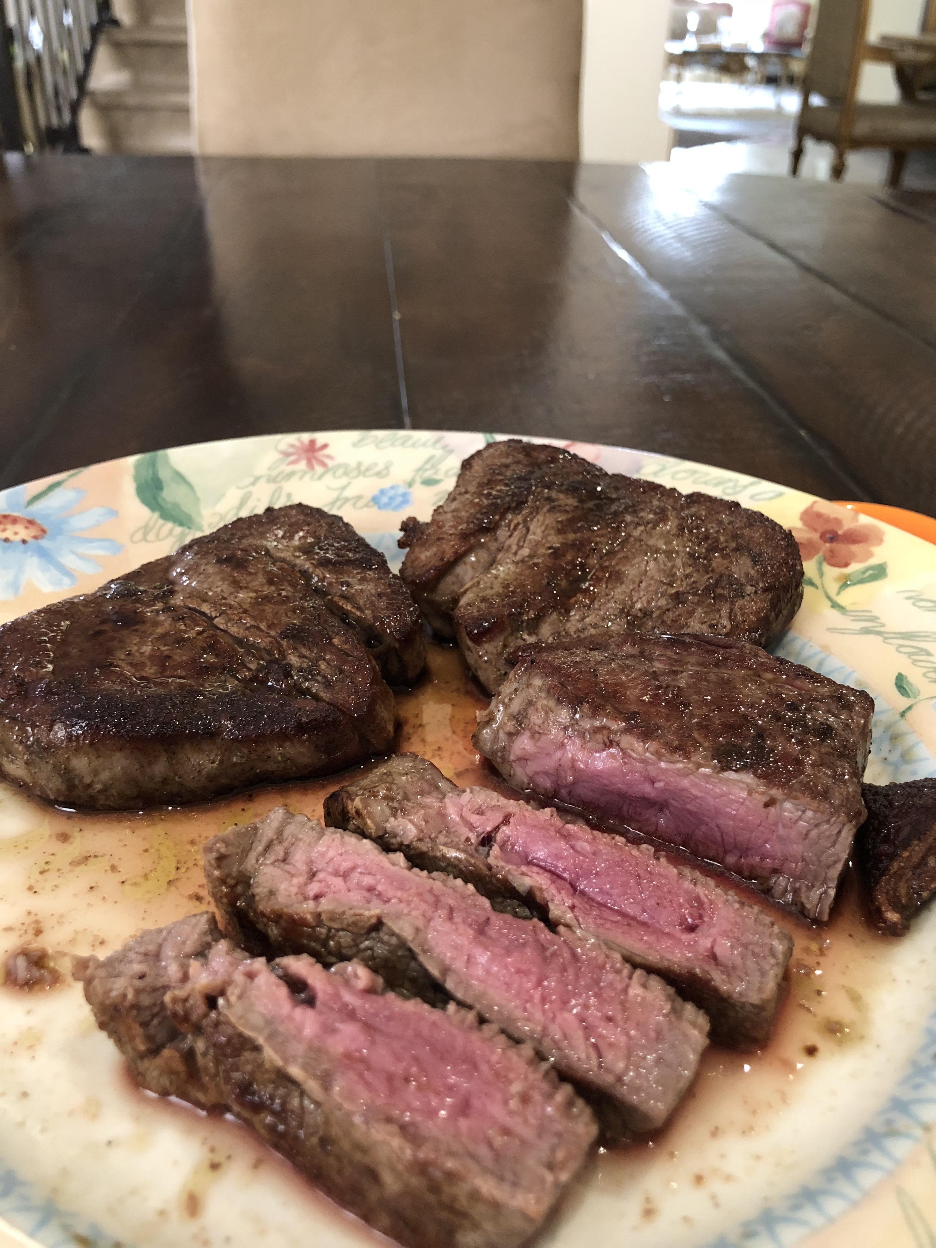 Pan seared Tenderloins r/steak