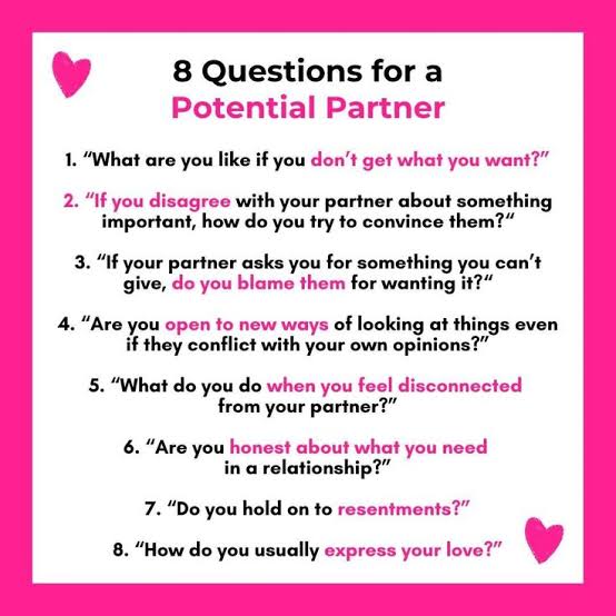 Questions for a Potential Partner r/coolguides