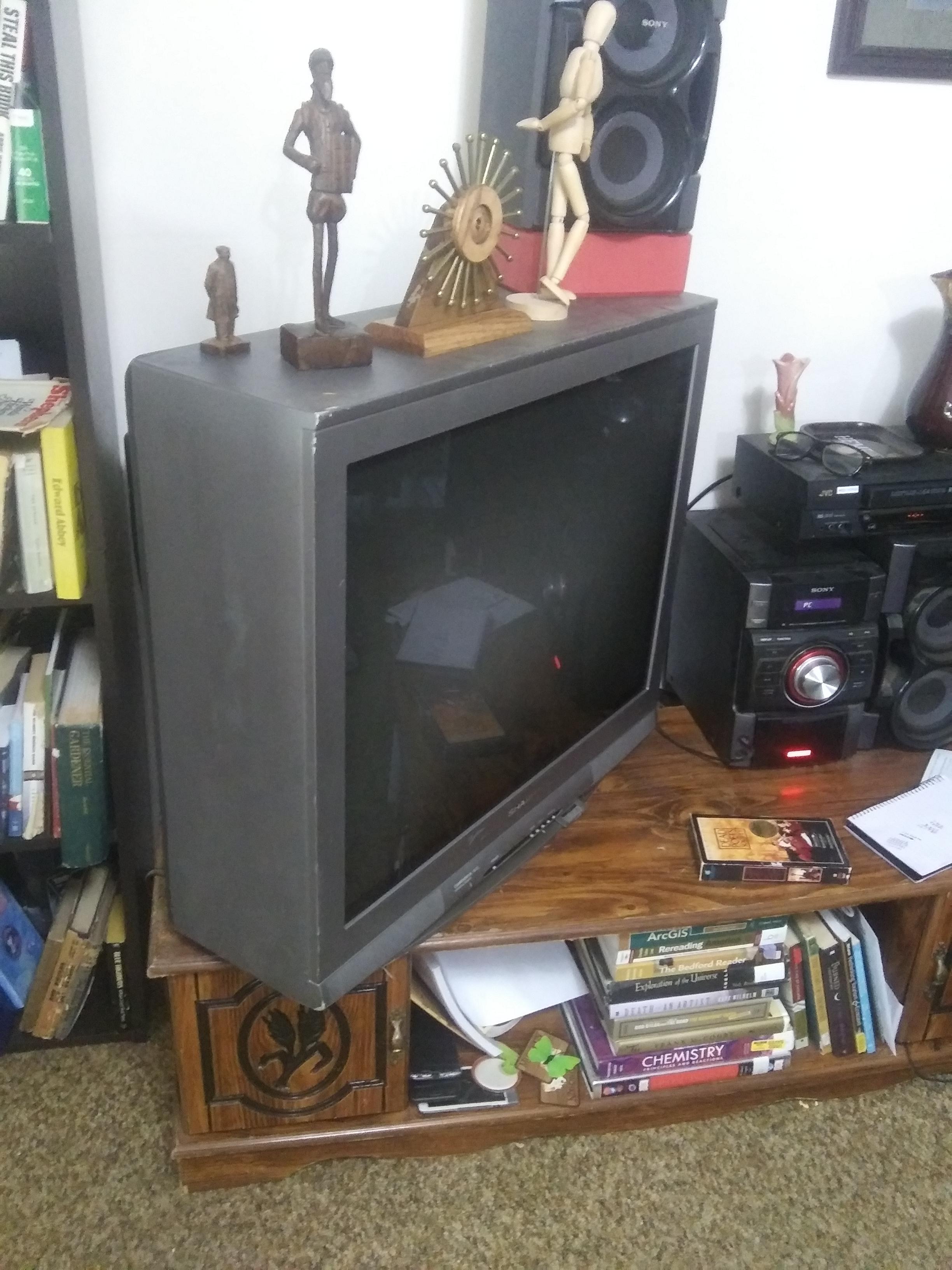 It's been a good run, old friend. My old TV is being sent out to pasture and I'm joining the