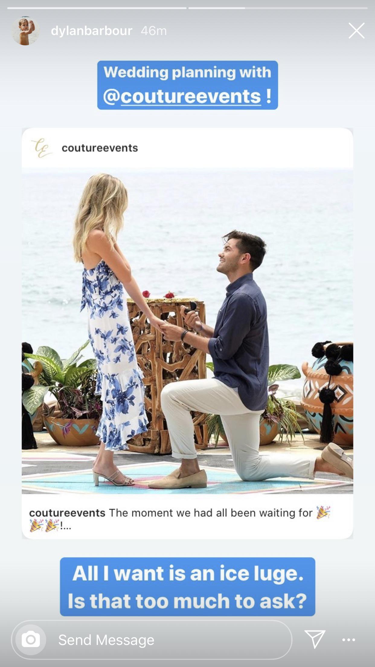 dylan and hannah wedding planning ??? r/thebachelor