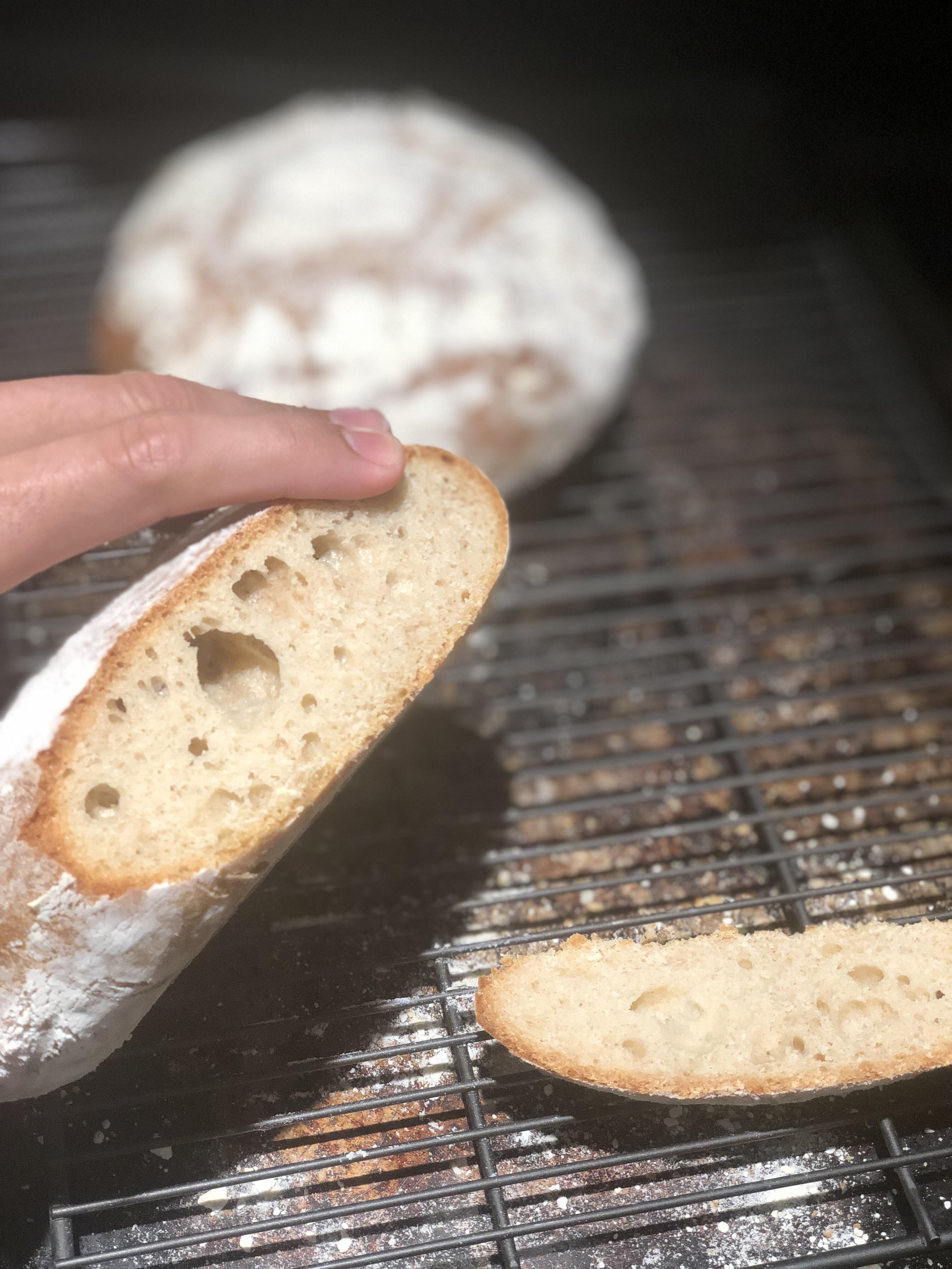 20 almond flour, sourdough olive oil bread. Not the best rise but I’m