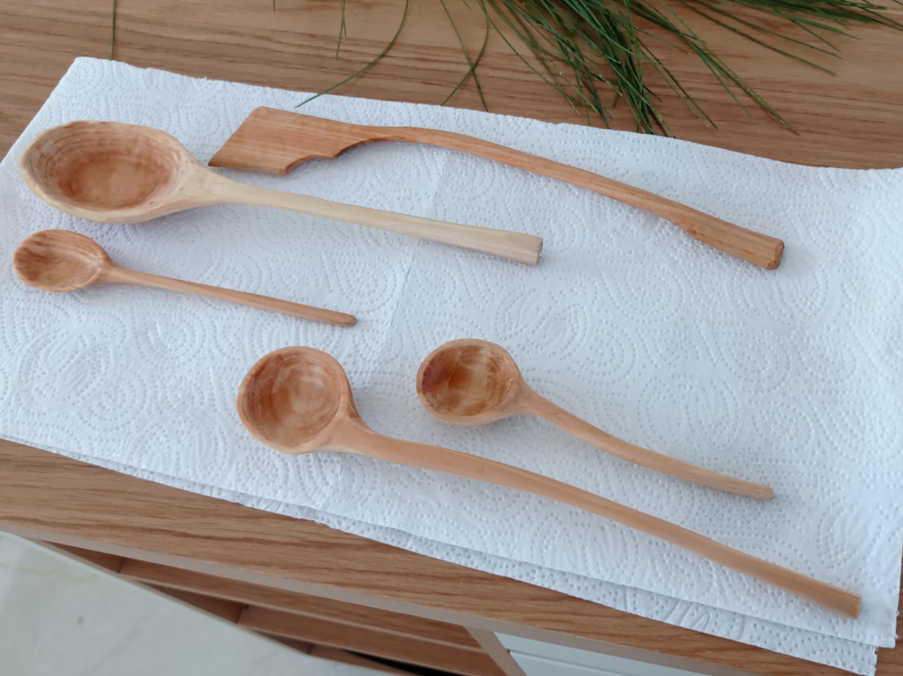 Cypress spoons in mineral oil. r/Spooncarving