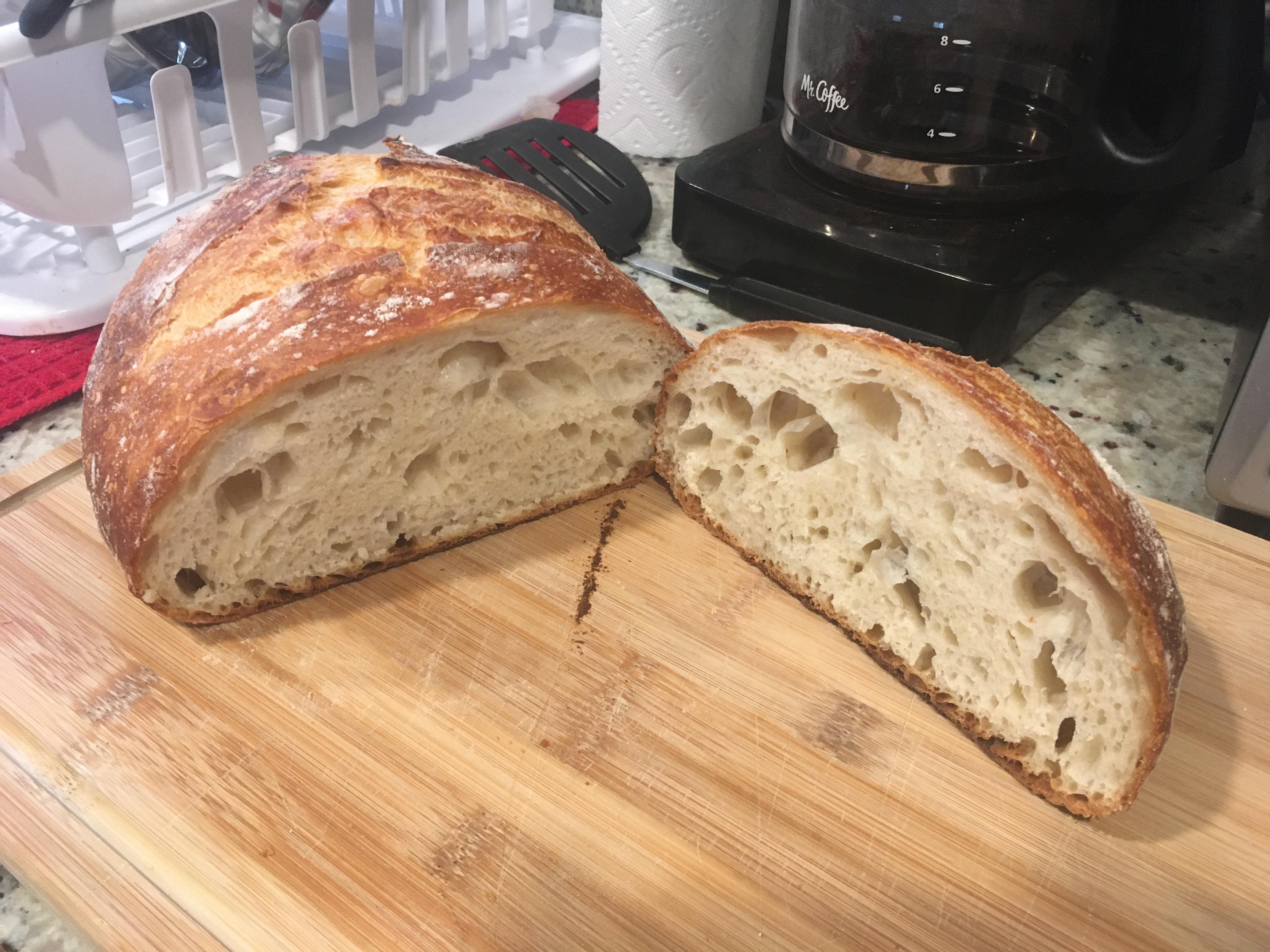 An overnight white, Turned out pretty good! (Recipe from Flour, Water
