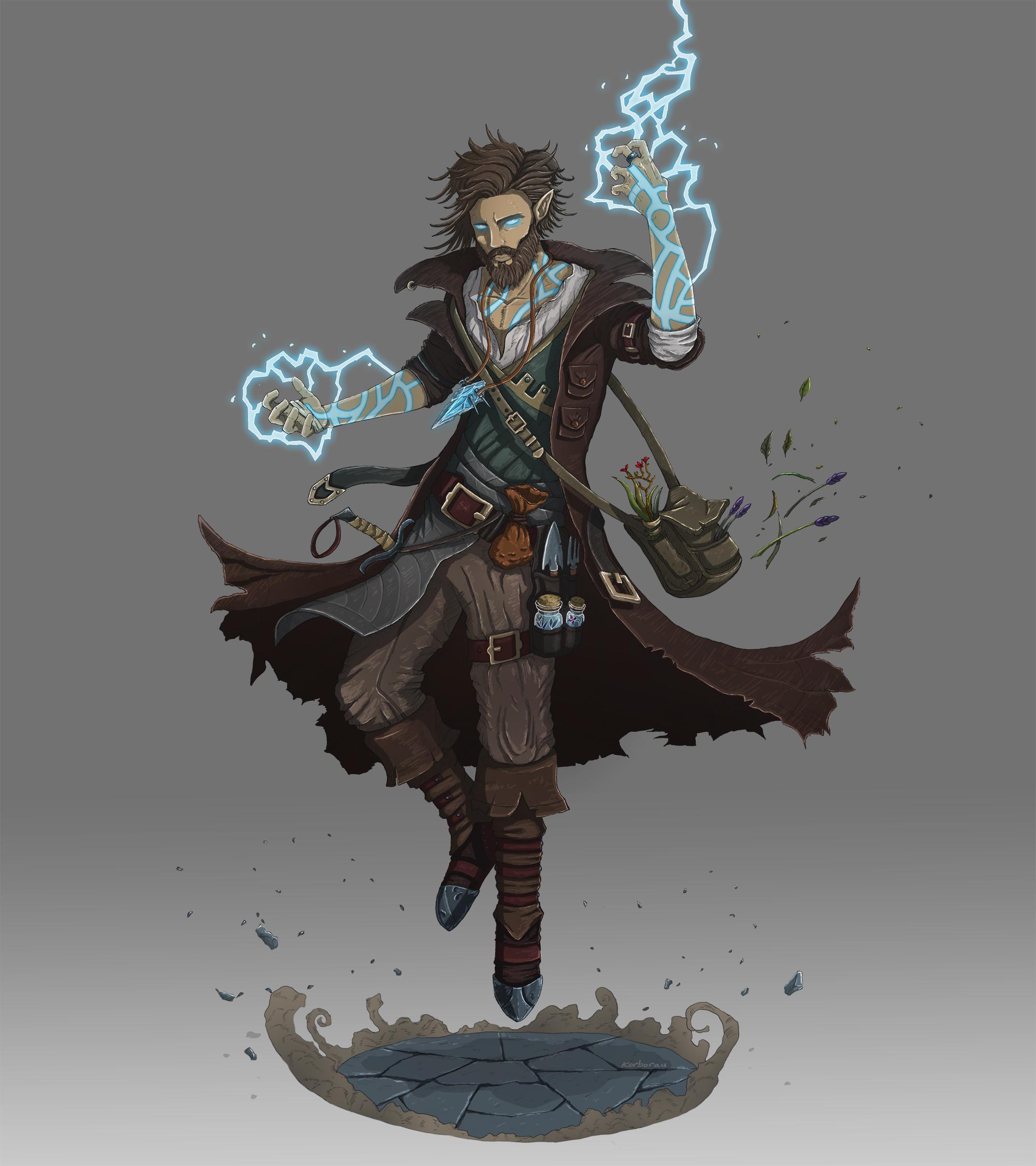 [Art] Halfelf Storm Sorcerer DnD