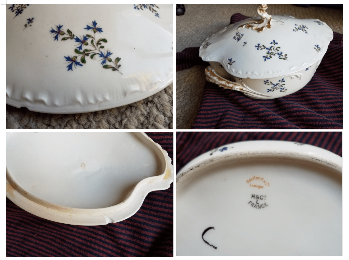 How much is this Limoges covered dish worth if it's chipped? r/Antiques