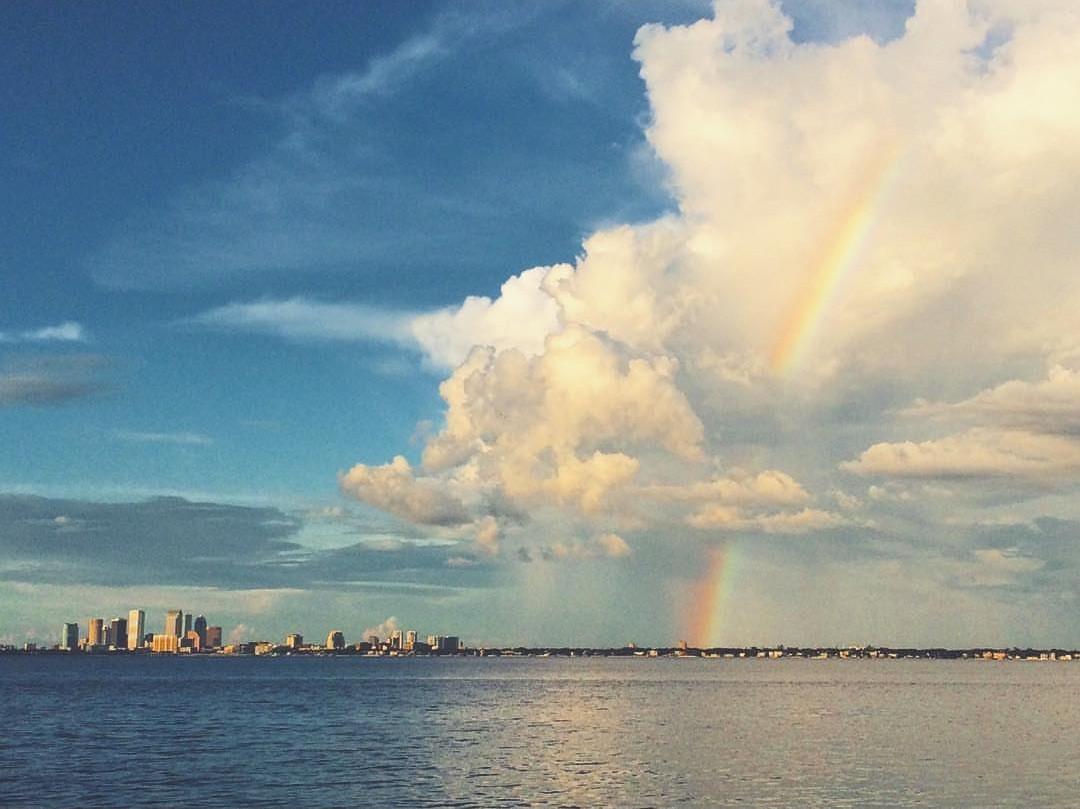 Beautiful rainbow over Tampa Bay. 🌈 r/tampa