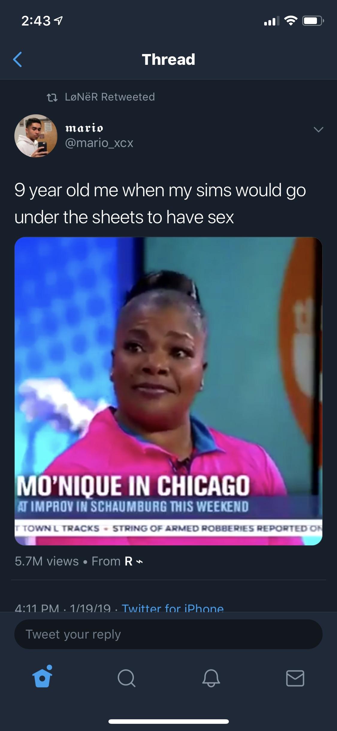 It won’t let me post a video an picture but the video is literally her