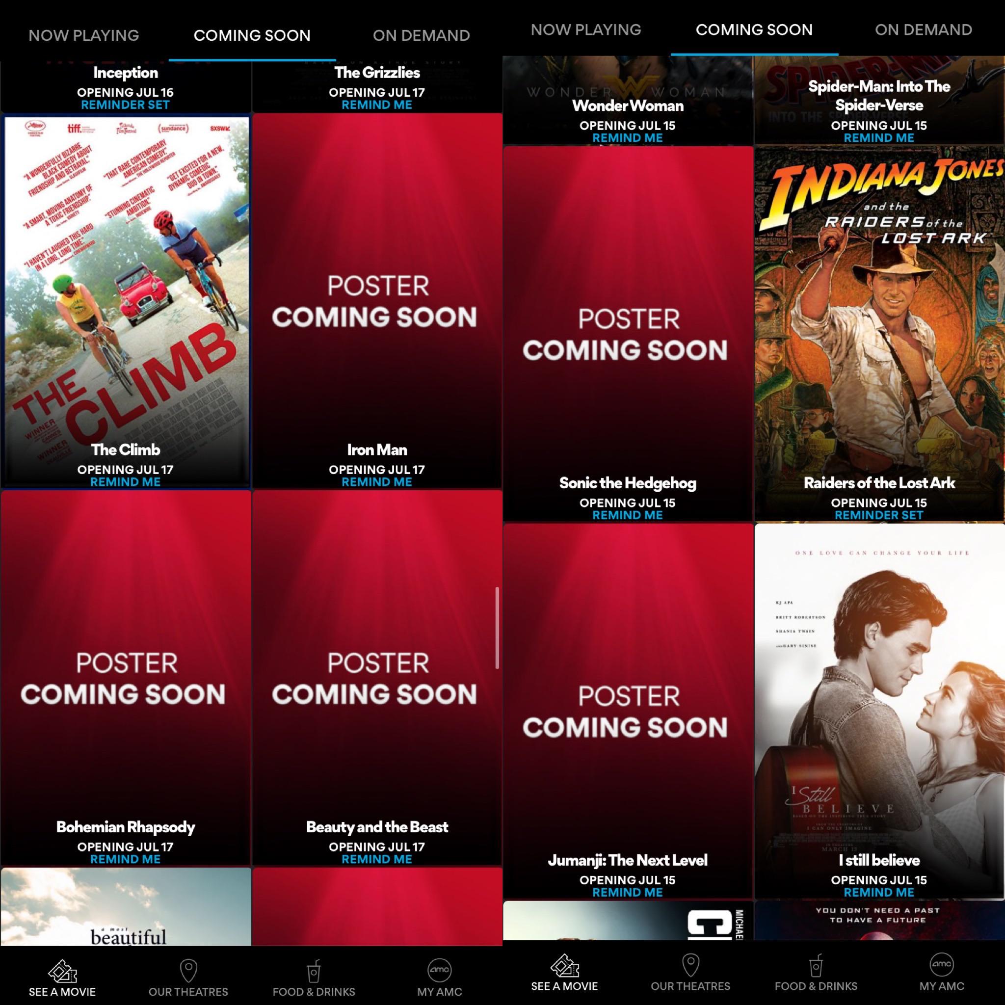 Iron Man, Bohemian Rhapsody, Beauty and the Beast, Sonic the Hedgehog