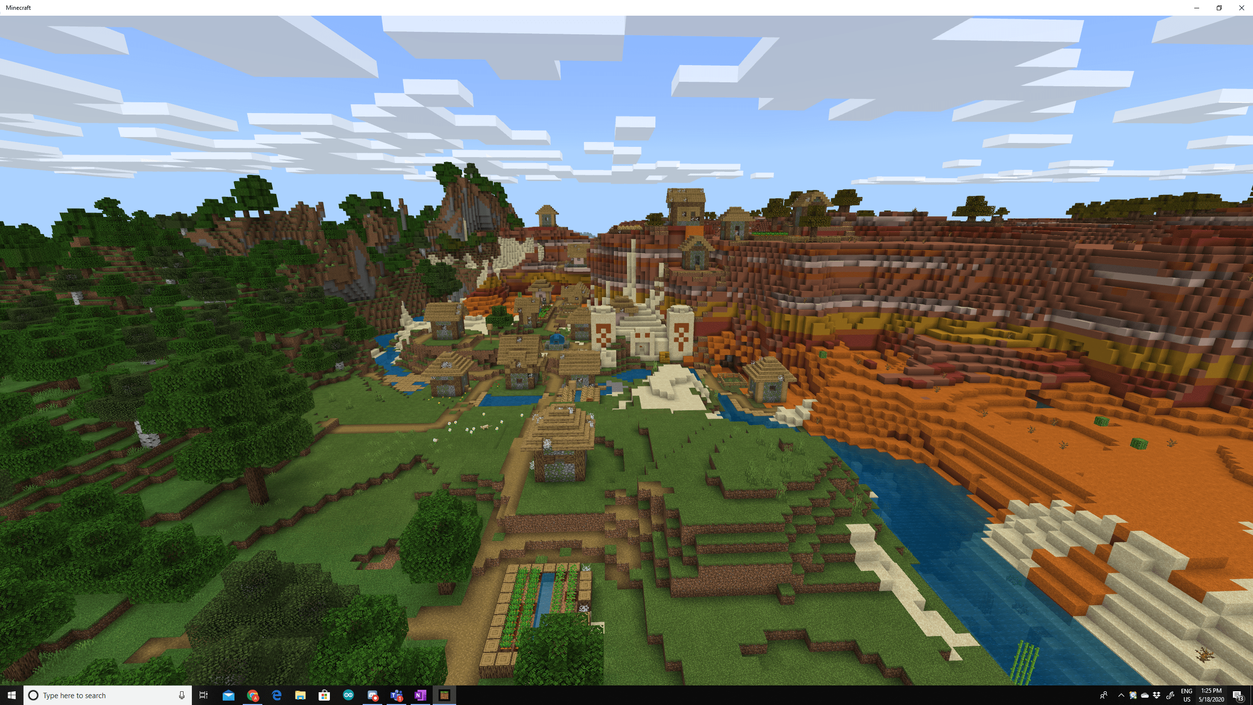 Bedrock Mesa Abandoned Village With Desert Temple Seed! r/minecraftseeds