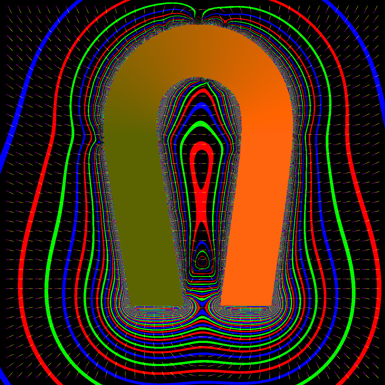 The Horseshoe by Michael Snyder The colored lines are contours