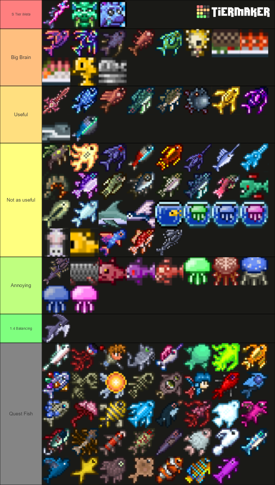 Objectively Correct Fish Tier List (fishing gang rise up) r/Terraria