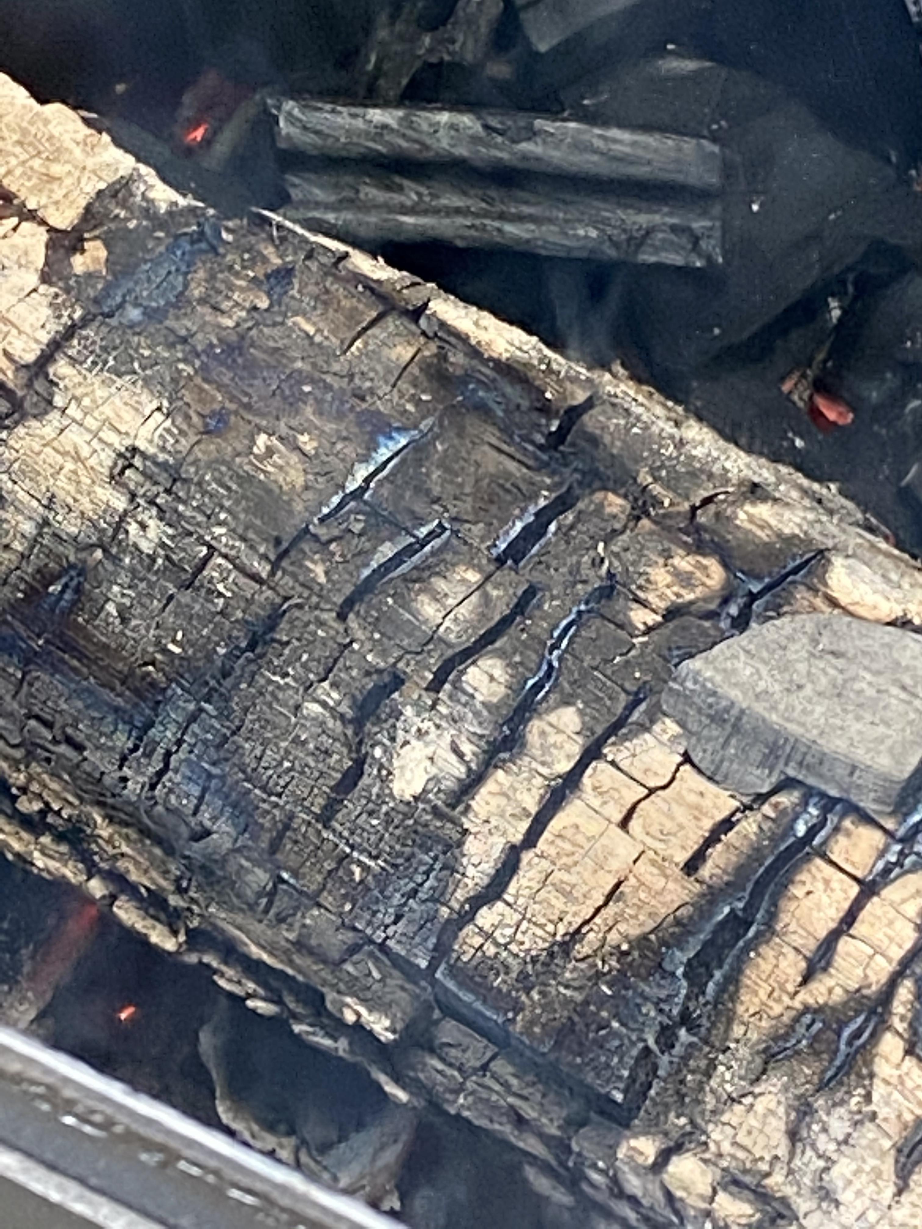 Help needed. Storebought hickory wood turning blue as it burns. Can’t