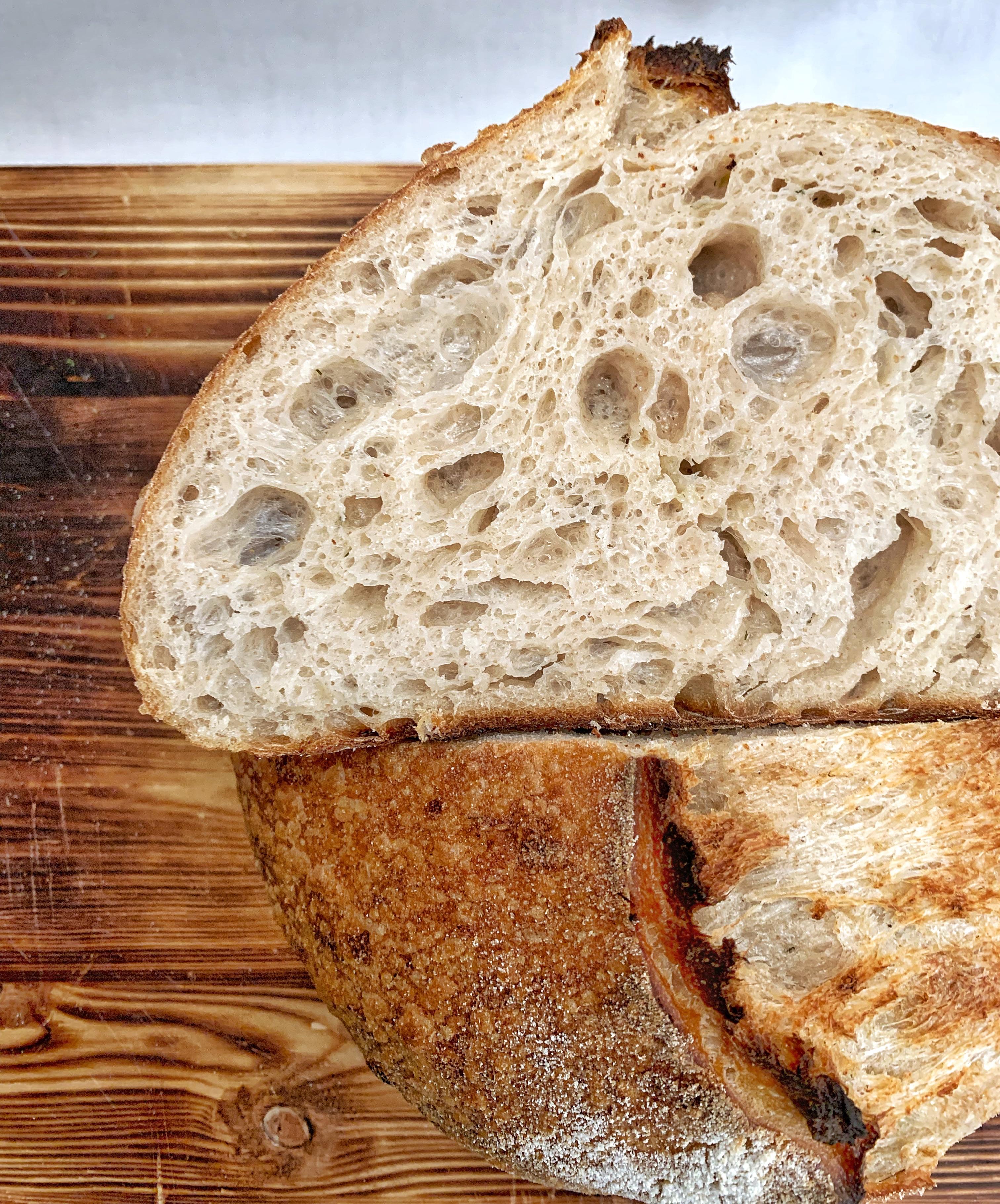 [Homemade] roasted garlic sourdough bread r/food