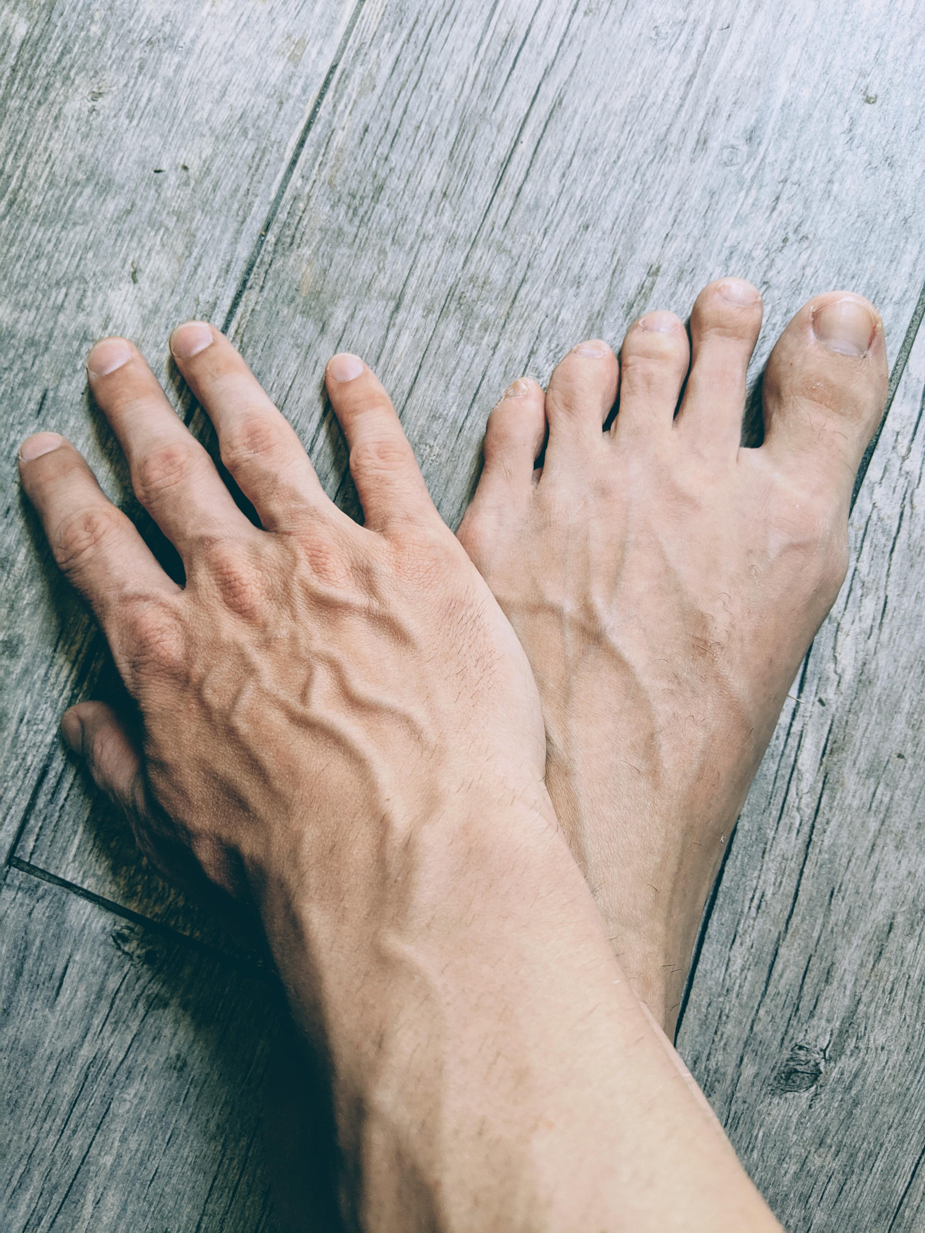 My feet are pretty veiny too r/ManHands