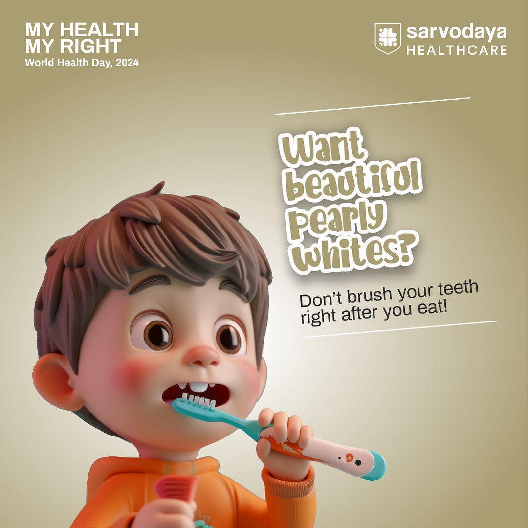 Don’t brush your teeth right after you eat or drink. This holds true
