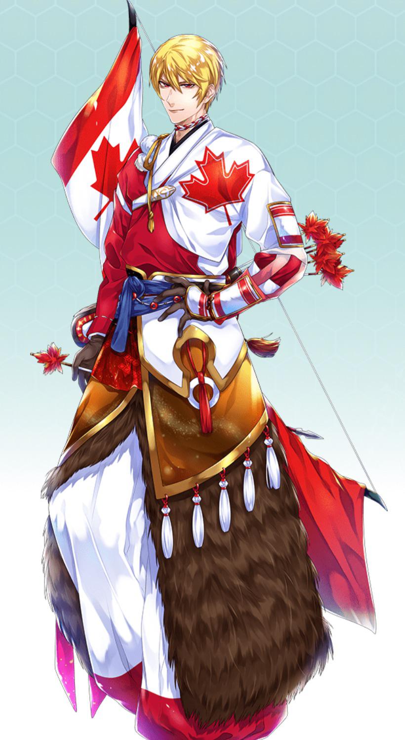 So Japanese artists drew the country's as anime characters for the