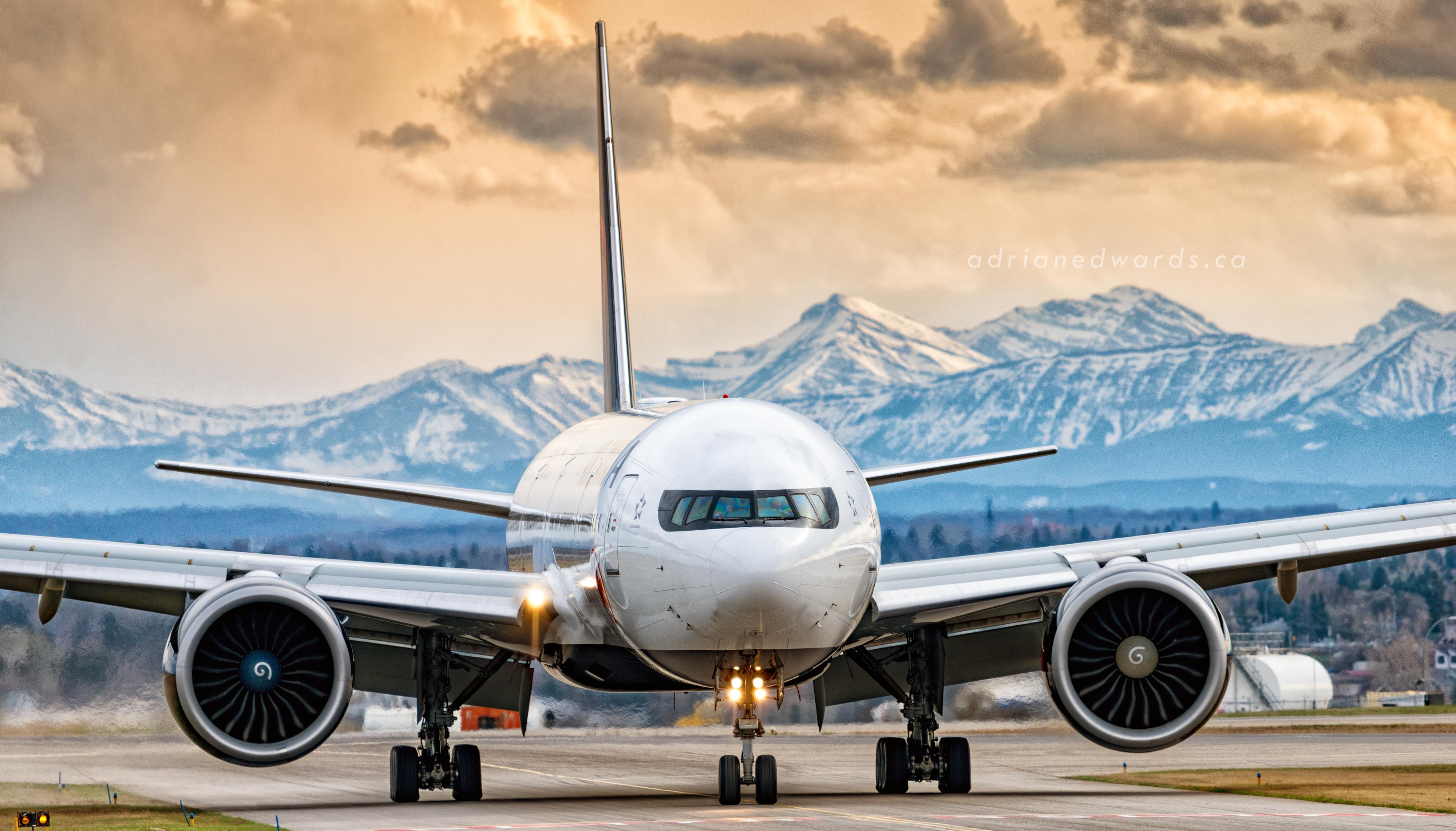 Air Canada 777 in Calgary [OC] r/aviation