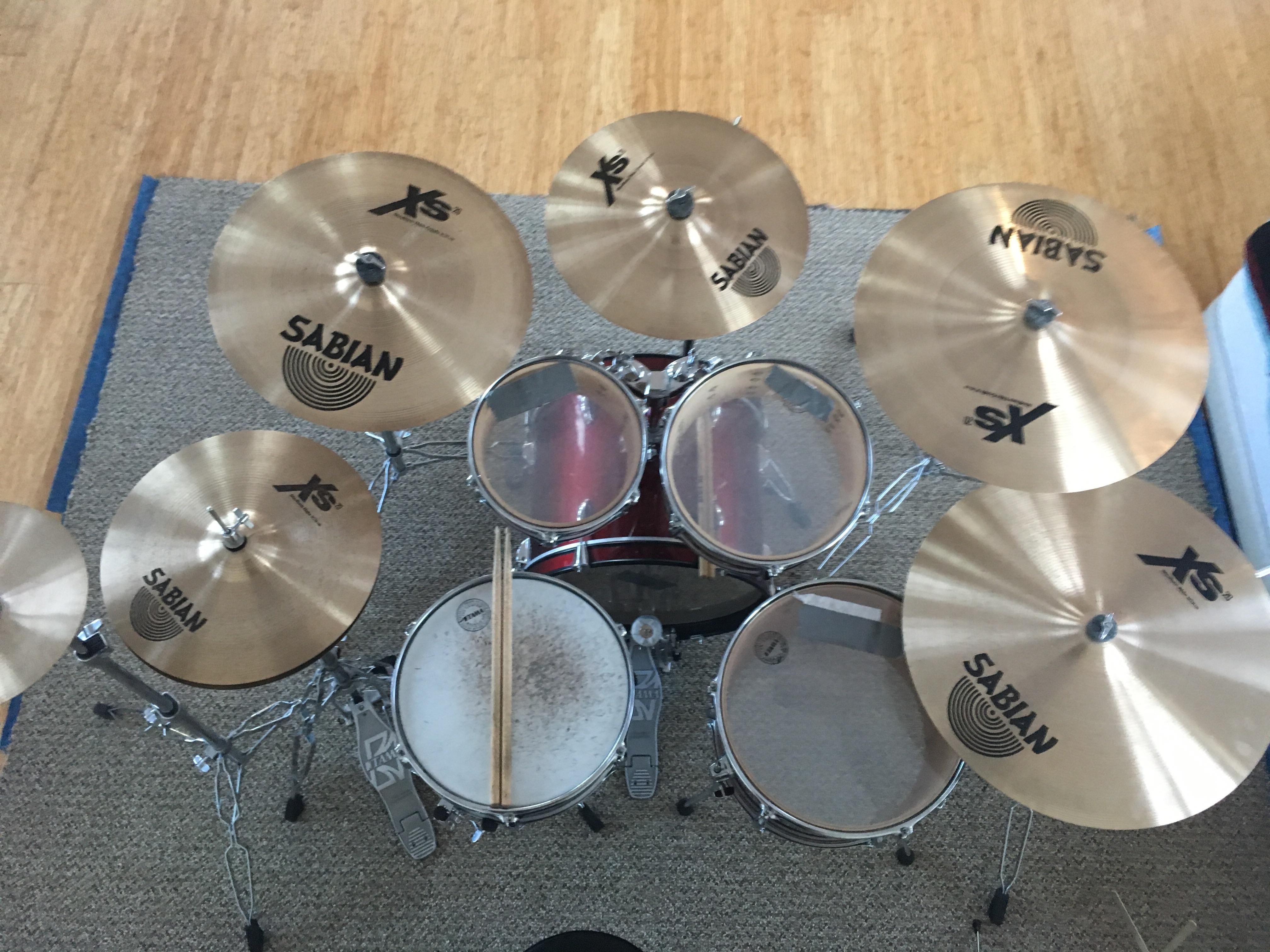The drums are pretty old (I’ve had them since I was 11) but I freaking love these cymbals. The