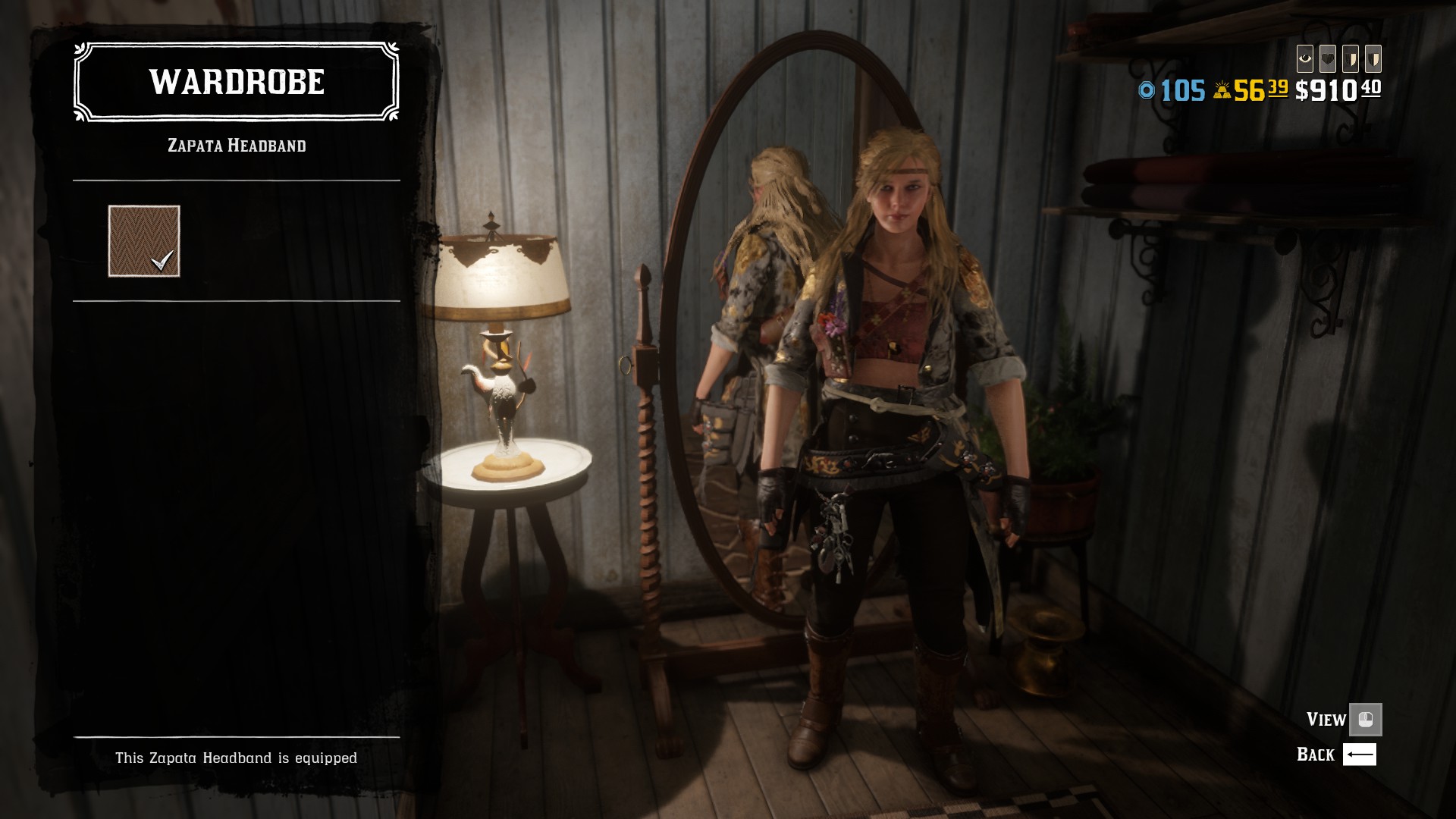 A Headband is treated as a "Hat". Passive card "Never without one" is