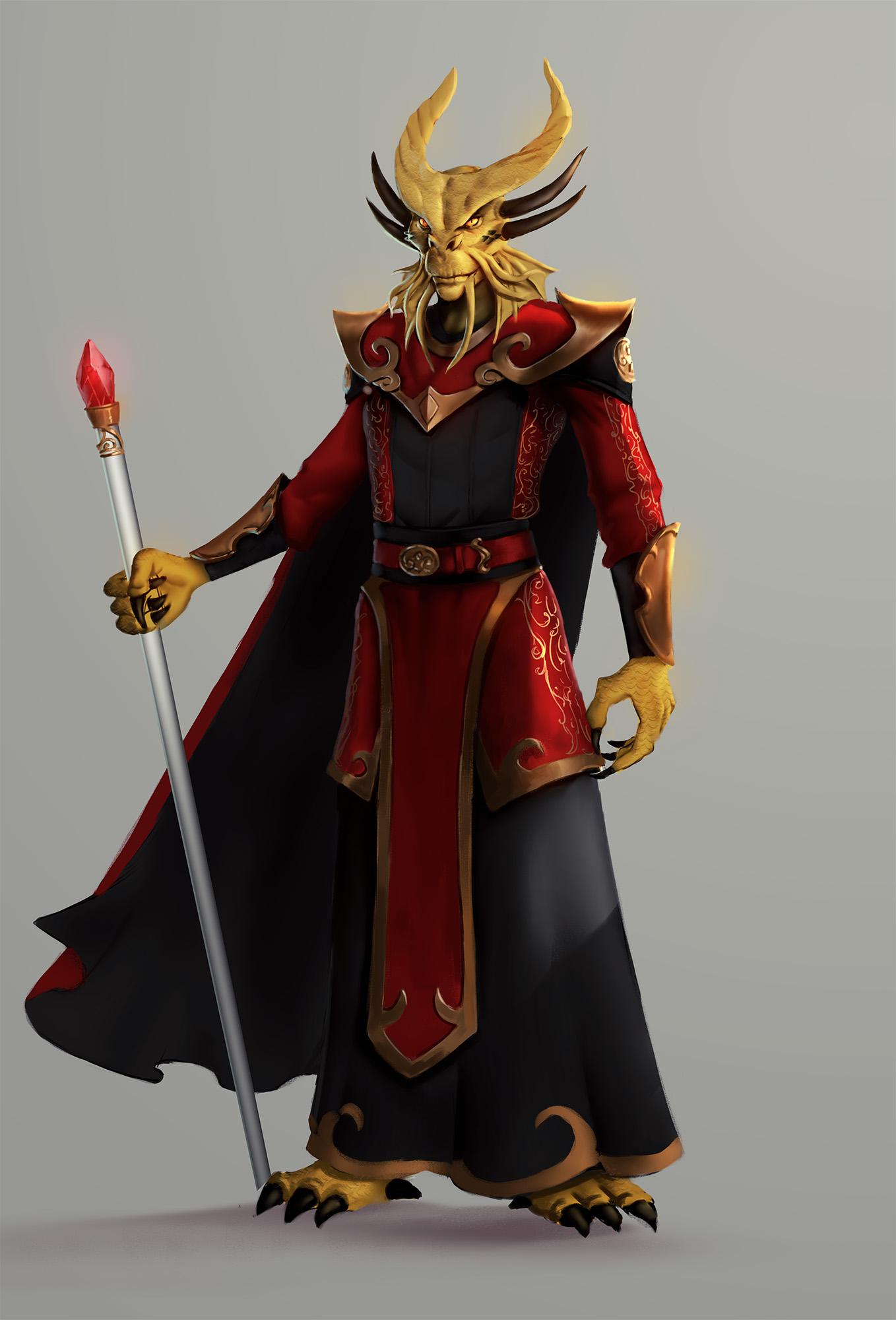 [ART] Gold Dragonborn Sorcerer r/DnD