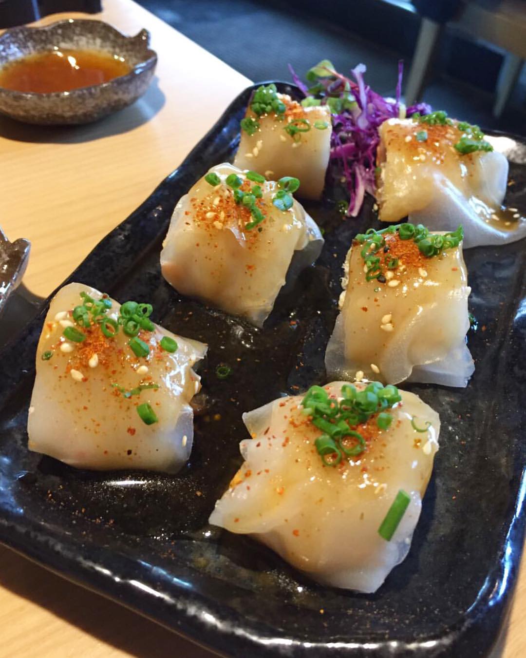 Yummy and tender Cheungfun, a traditional Japanese appetizer, served