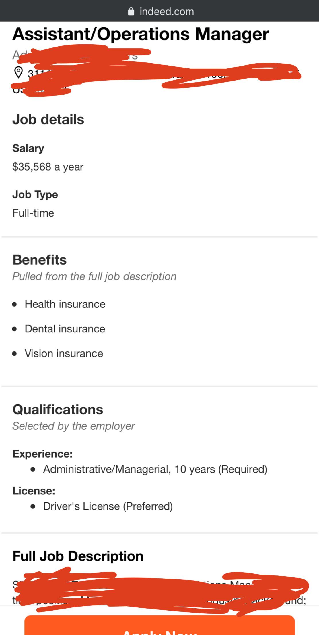 35k a year. Needs 10yrs of experience recruitinghell