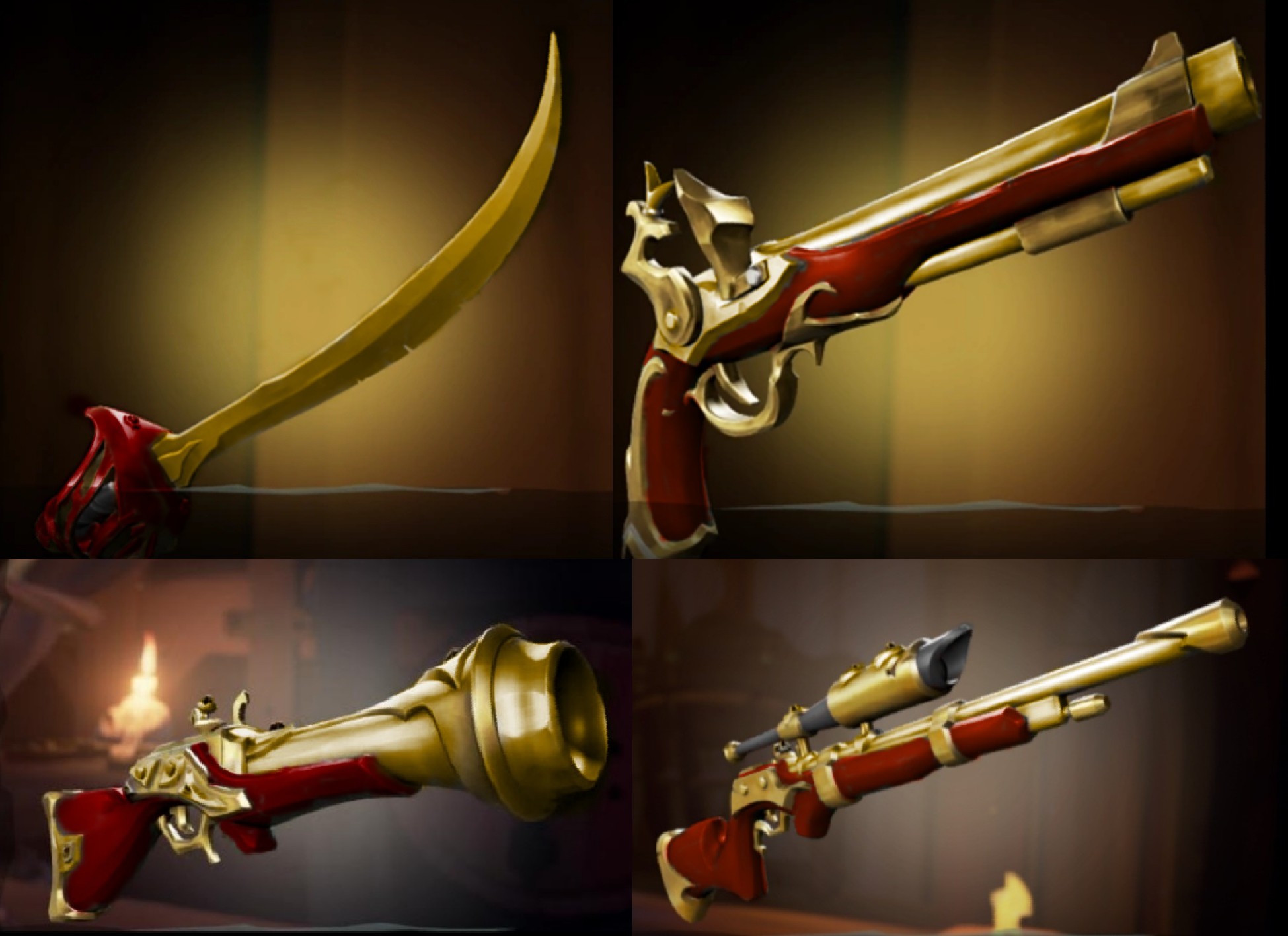 Royal Mercenary / Sea Of Champions weapons [recolor] r/Seaofthieves