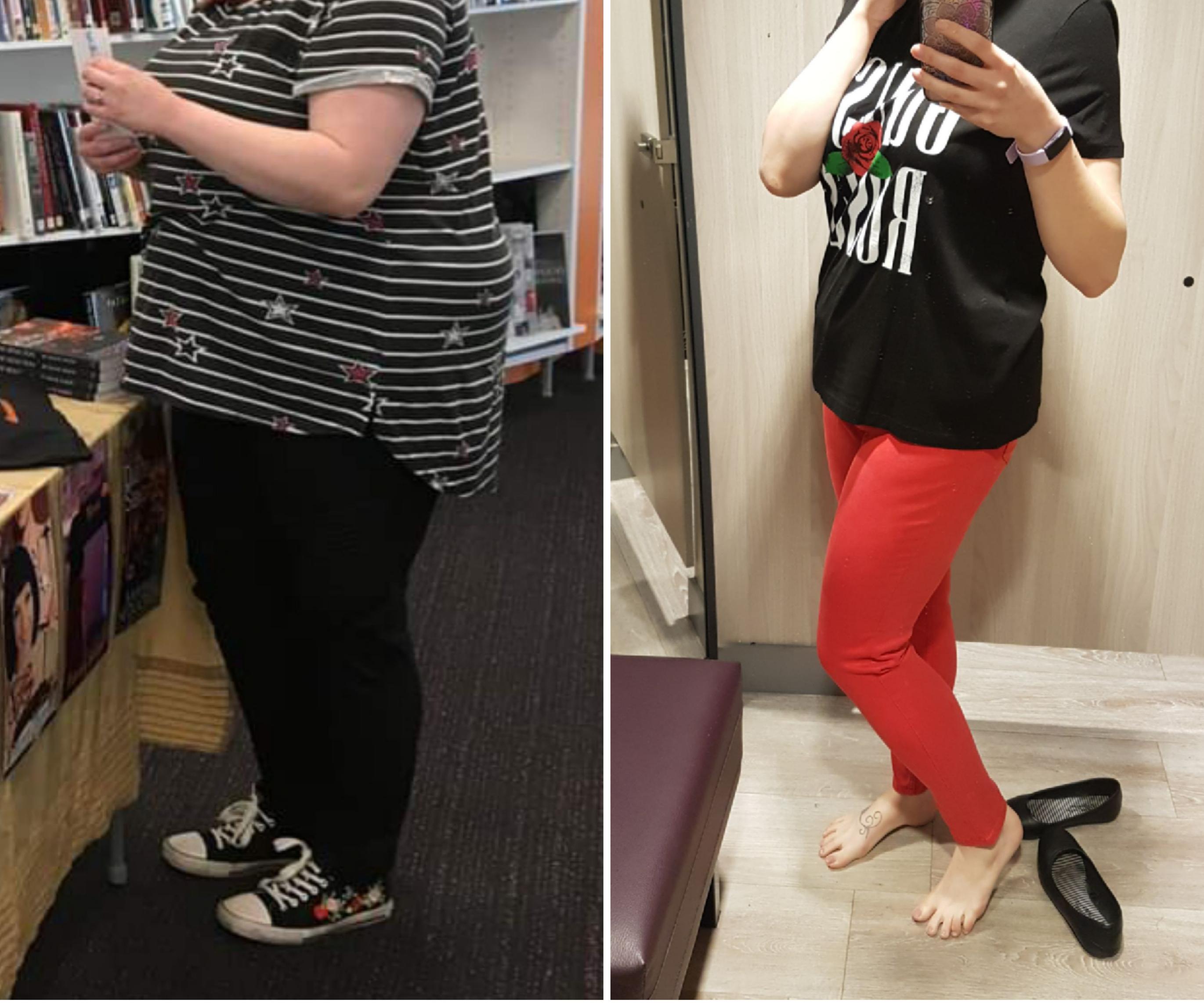 F/27/5'4 [239lb>150lb=89lb] From morbidly obese to buying my first pair