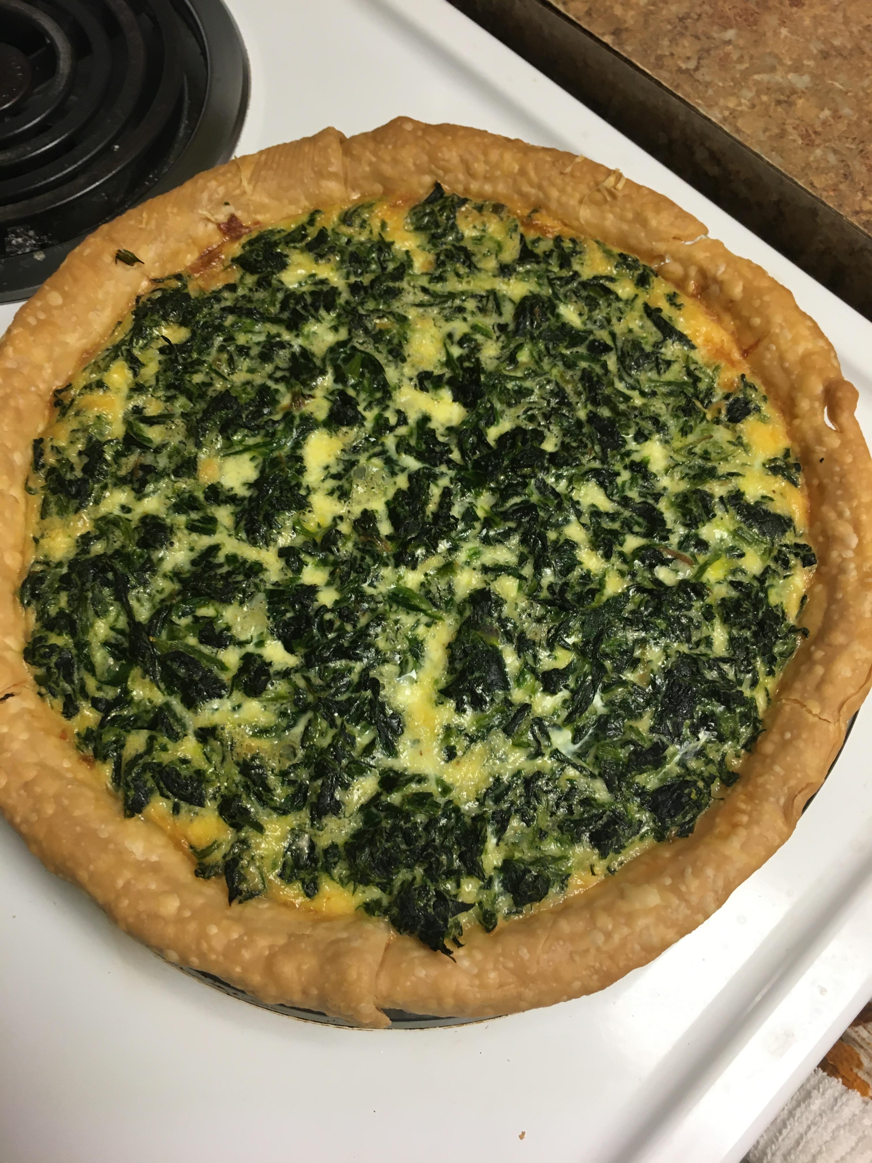 Spinach and cheese quiche yum r/Baking