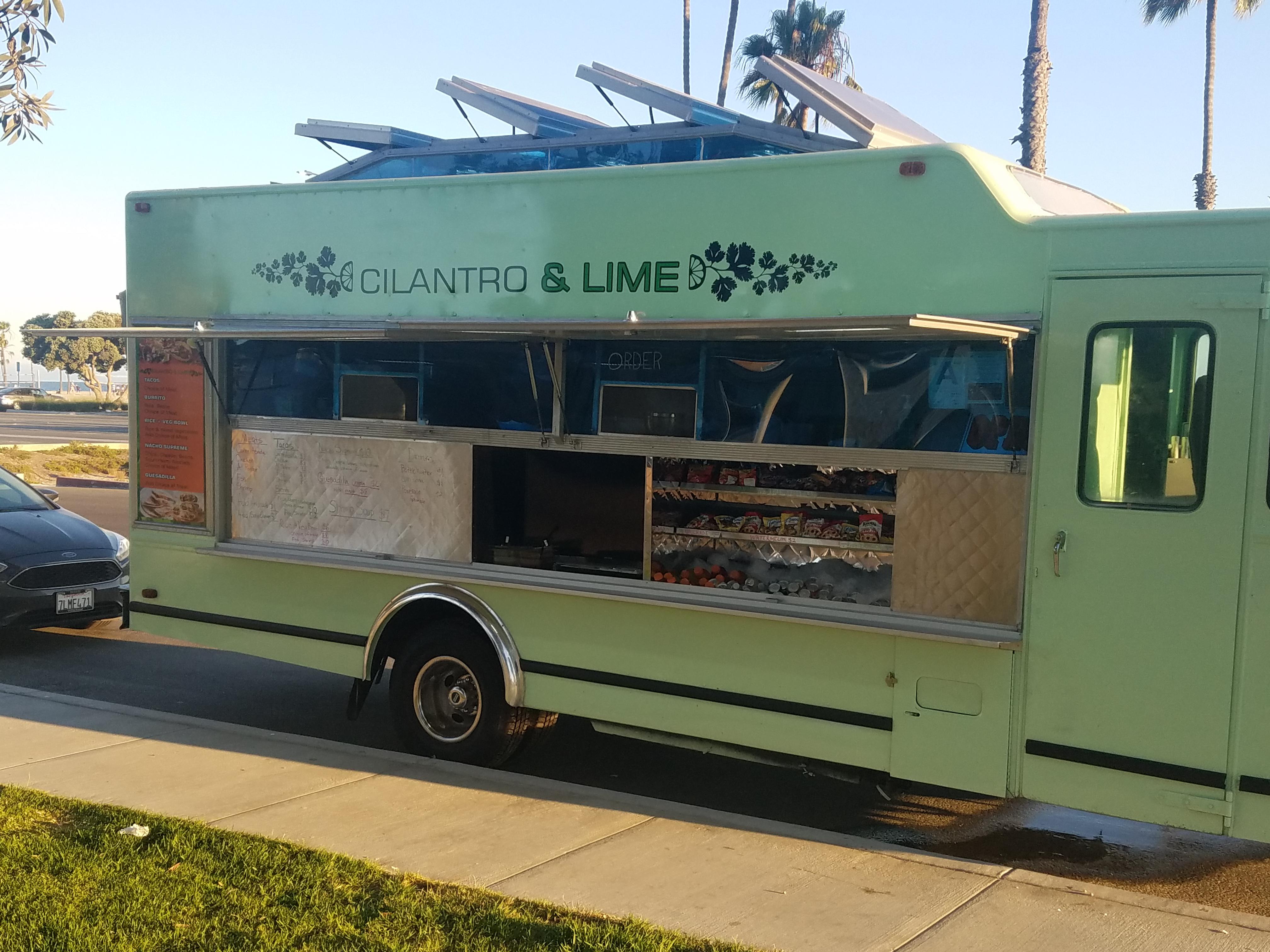 Cilantro and Lime taco truck in Belmont Shore at the
