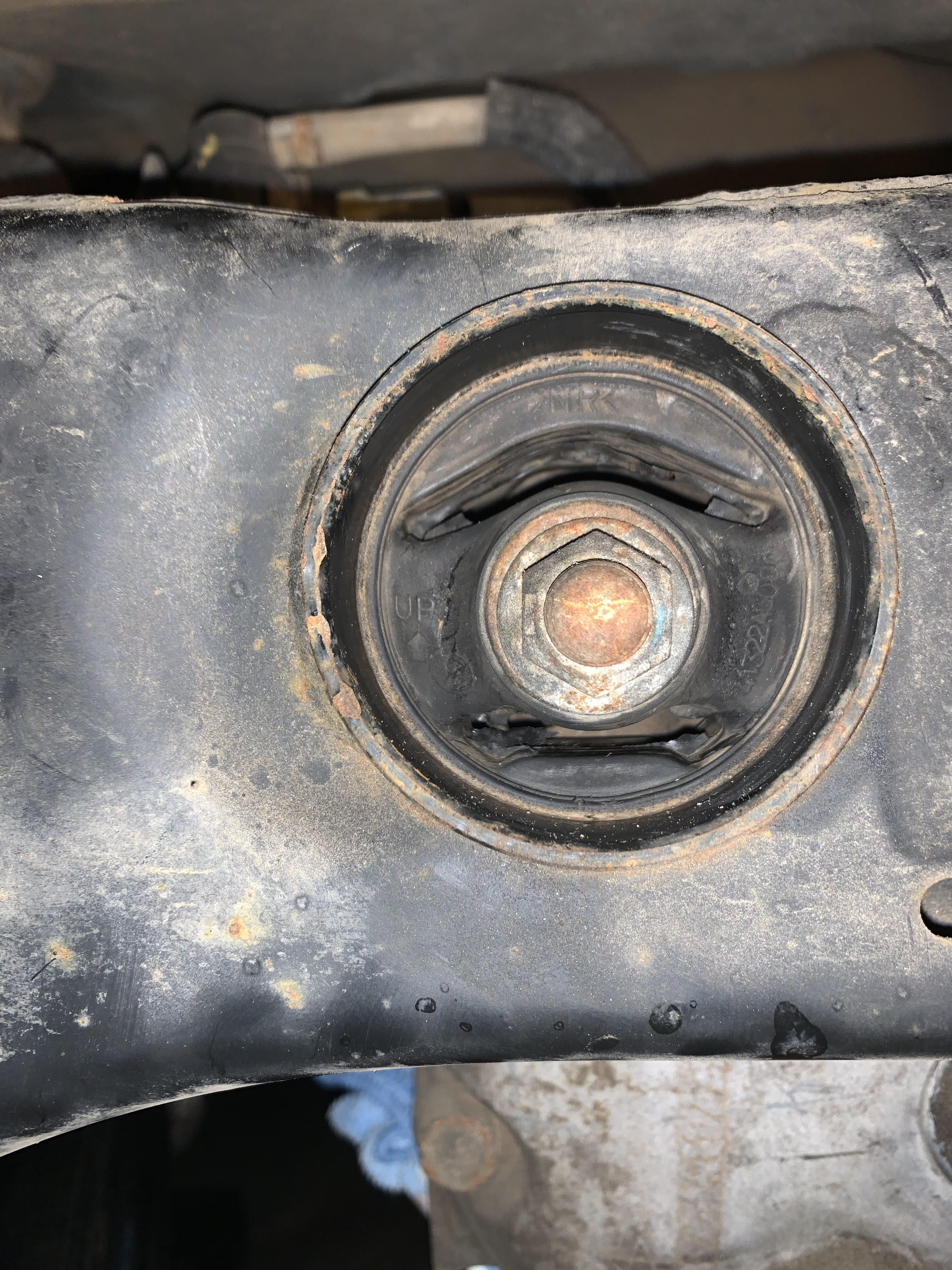 Is the cracking in this rear diff bushing cause for alarm? Discovered