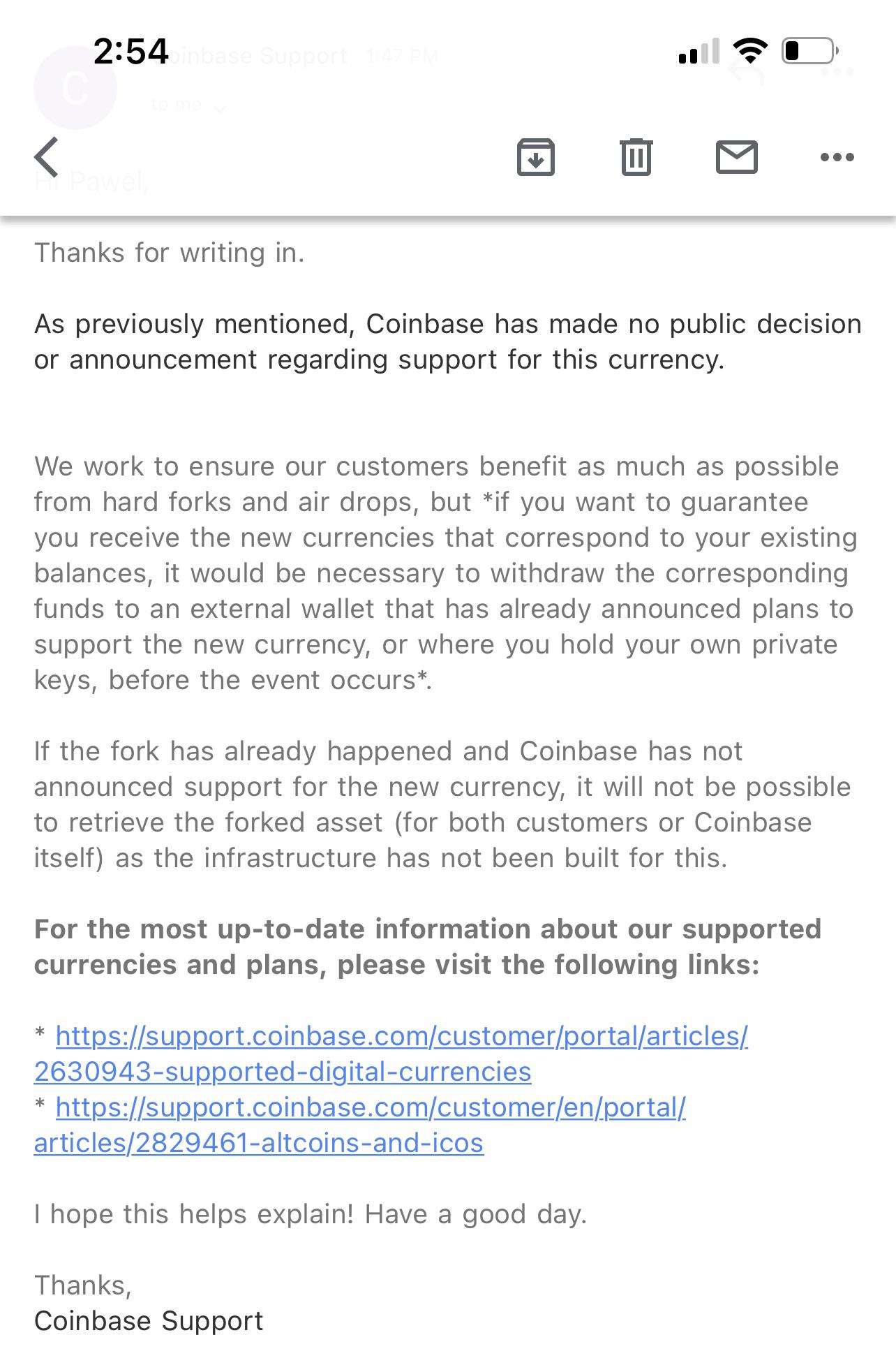 Coinbase (Support) has zero input on Songbird SGB and keep repeating
