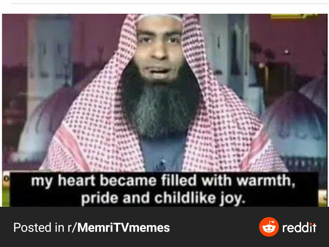 My heart became filled with warmth, pride and childlike joy MemriTVmemes