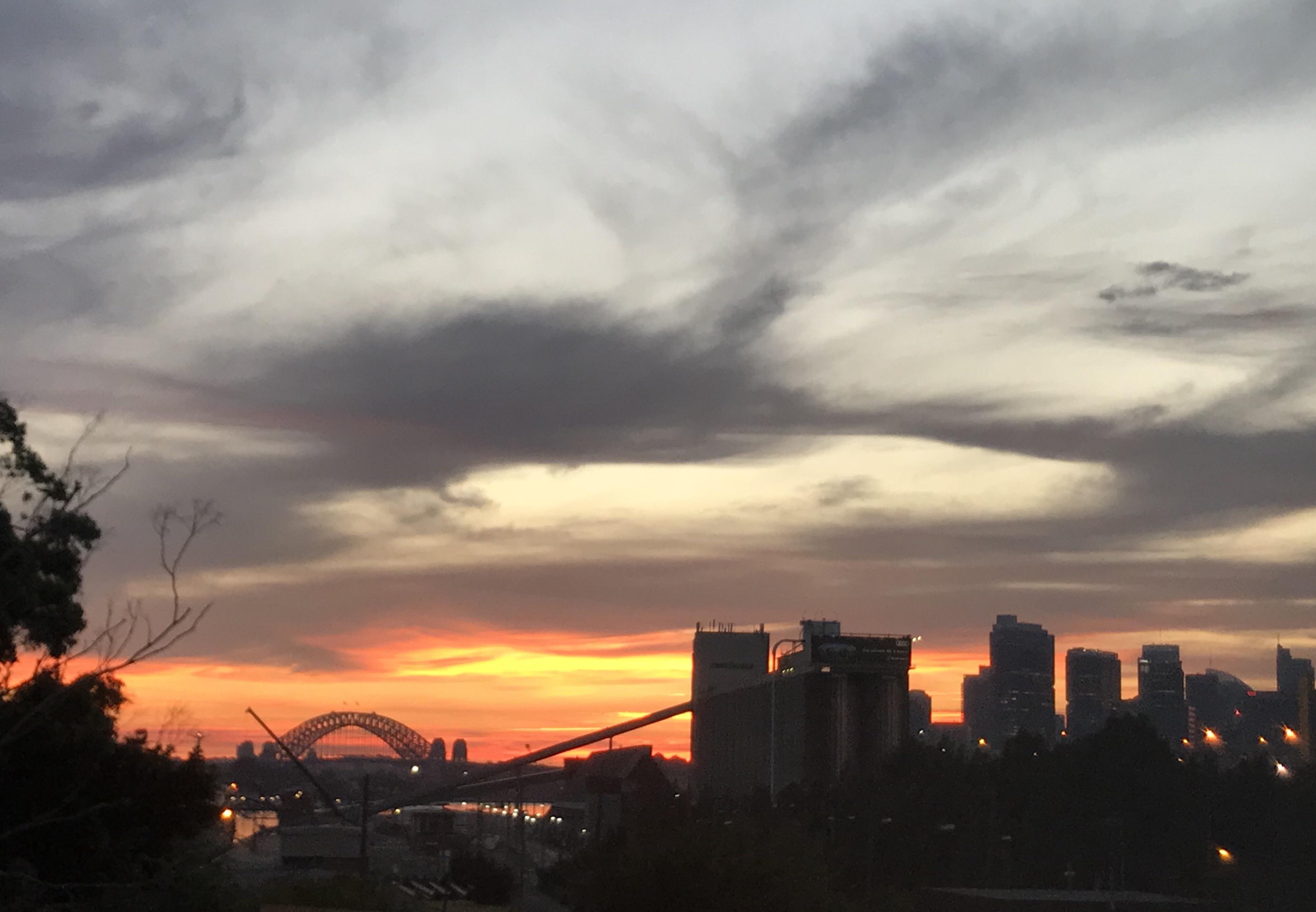 Sunrise over Sydney. r/sydney