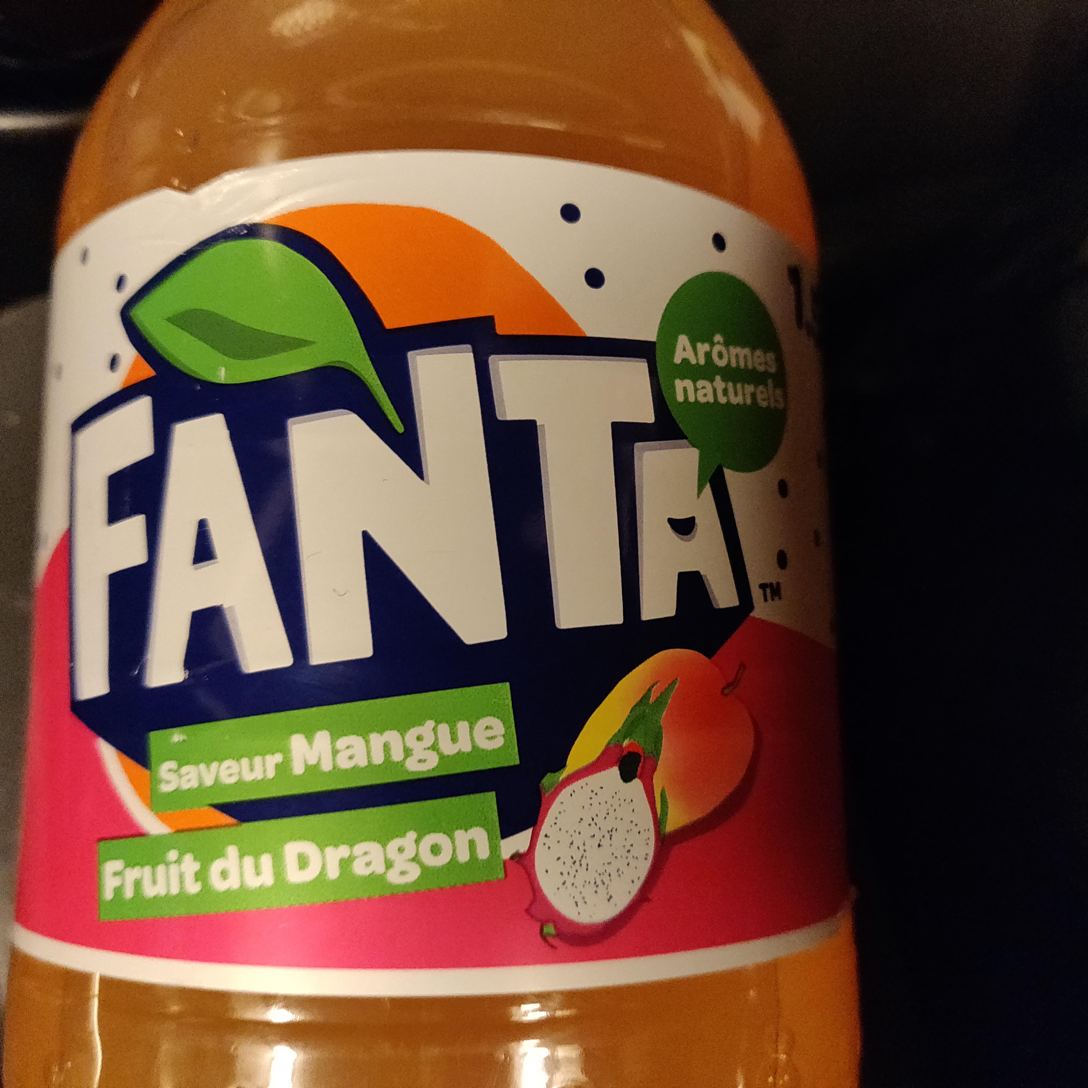 Mango and Dragonfruit Fanta, from France Soda