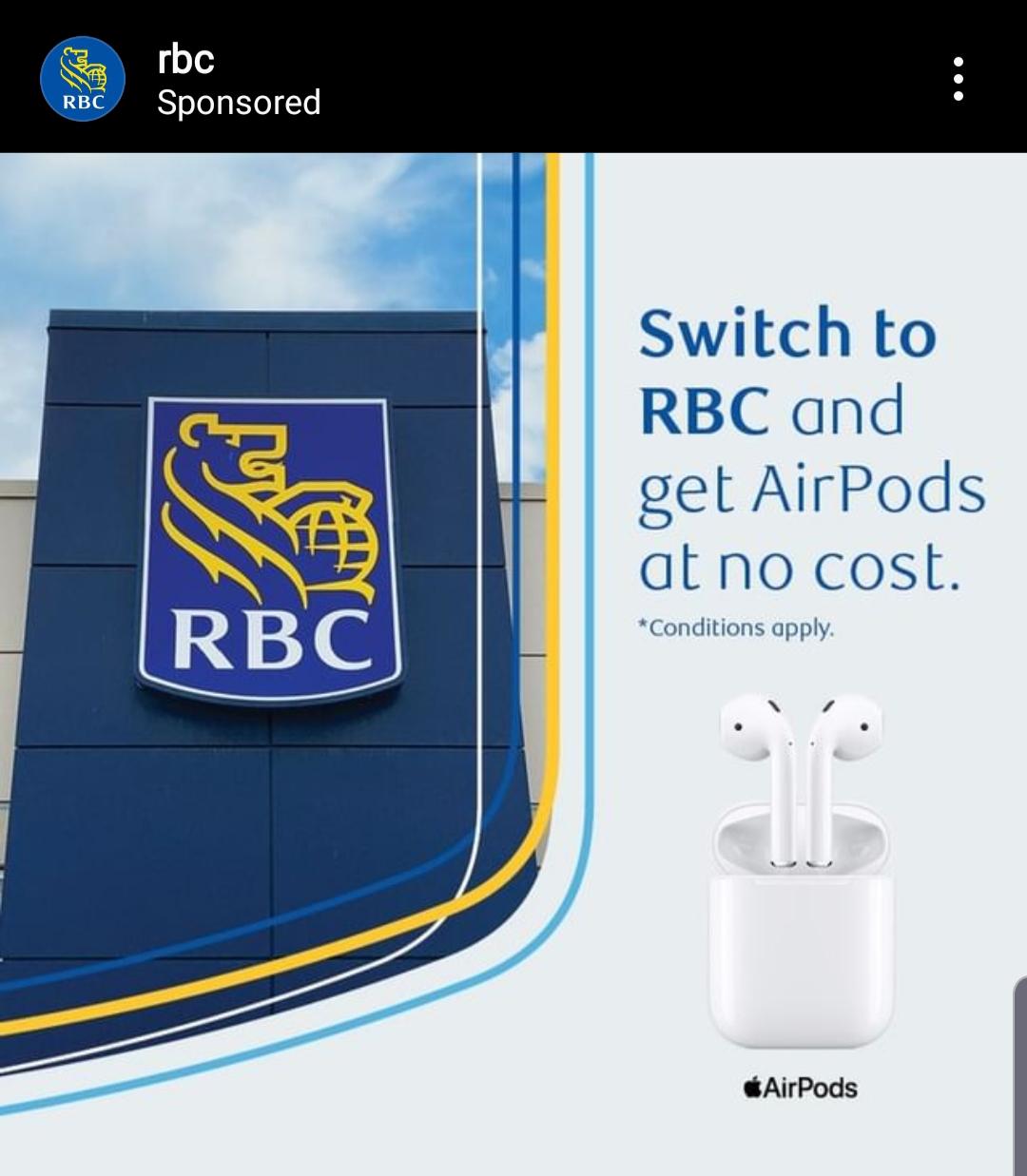 Using airpods as an incentive to switch banks is something else Consoom