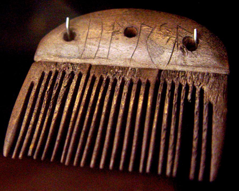 The oldest known datable runic inscription is on an antler comb found