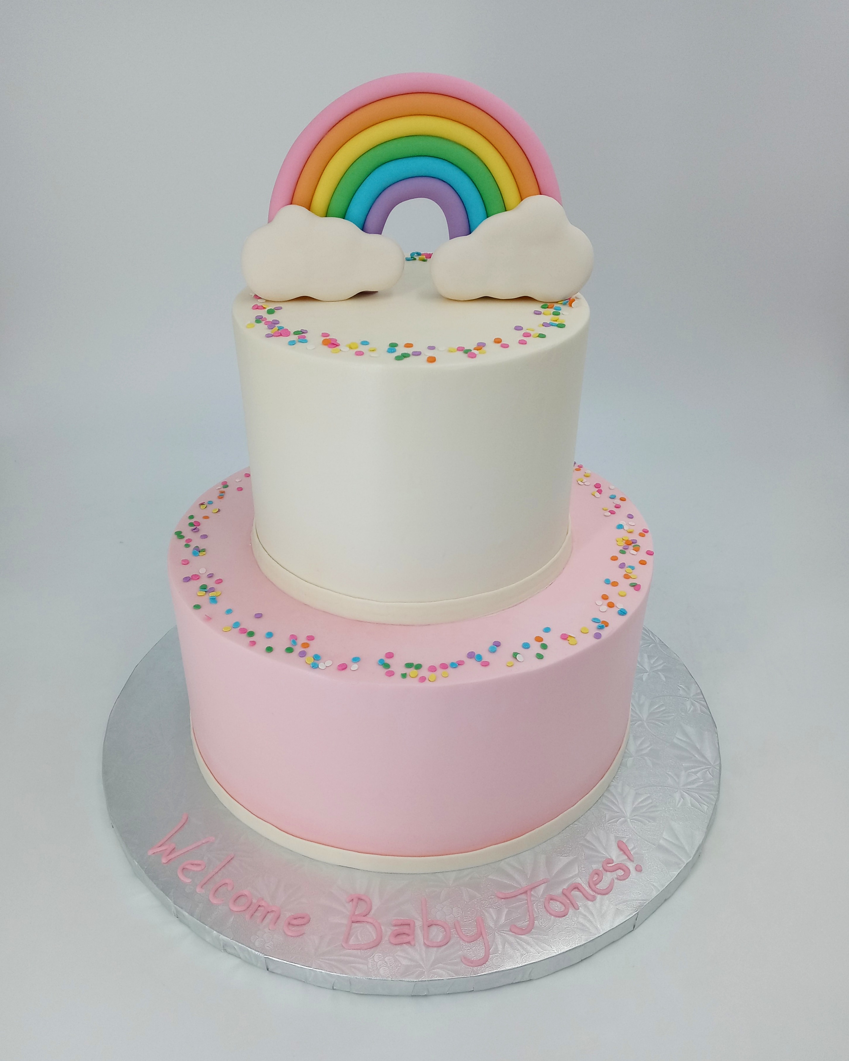 A simple pastel rainbow cake order I worked on recently r/cakedecorating