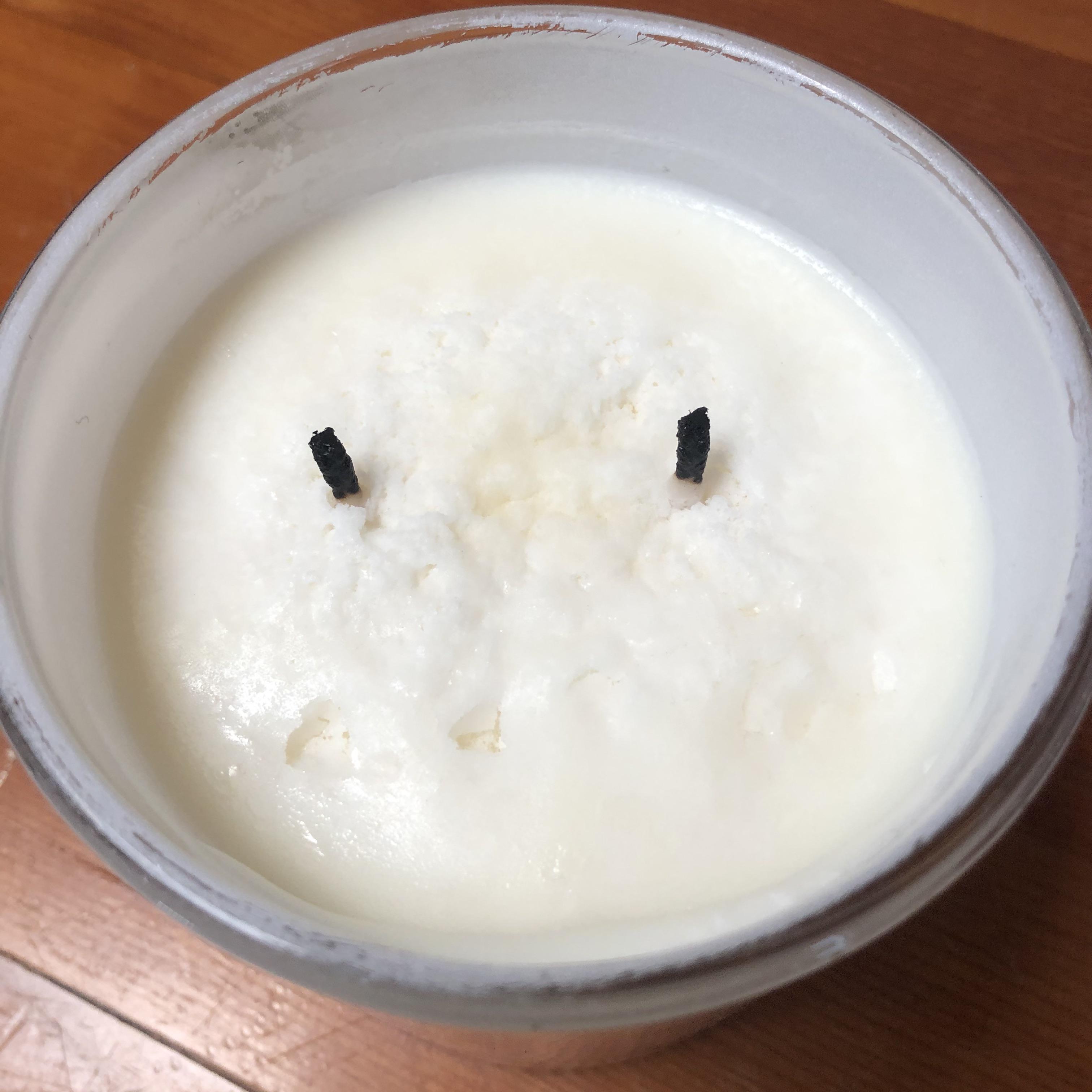 Is it normal after one burn that the surface of the candle looks like