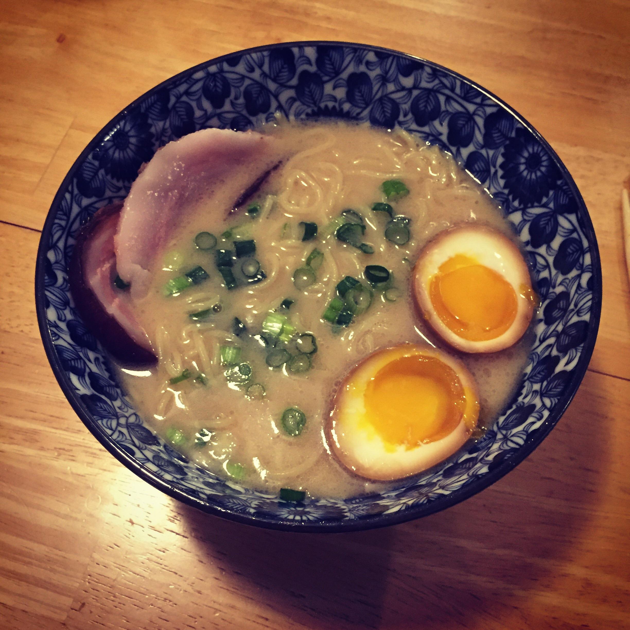 First attempt at homemade Tonkotsu Ramen! Made in 6 Quart Instant Pot