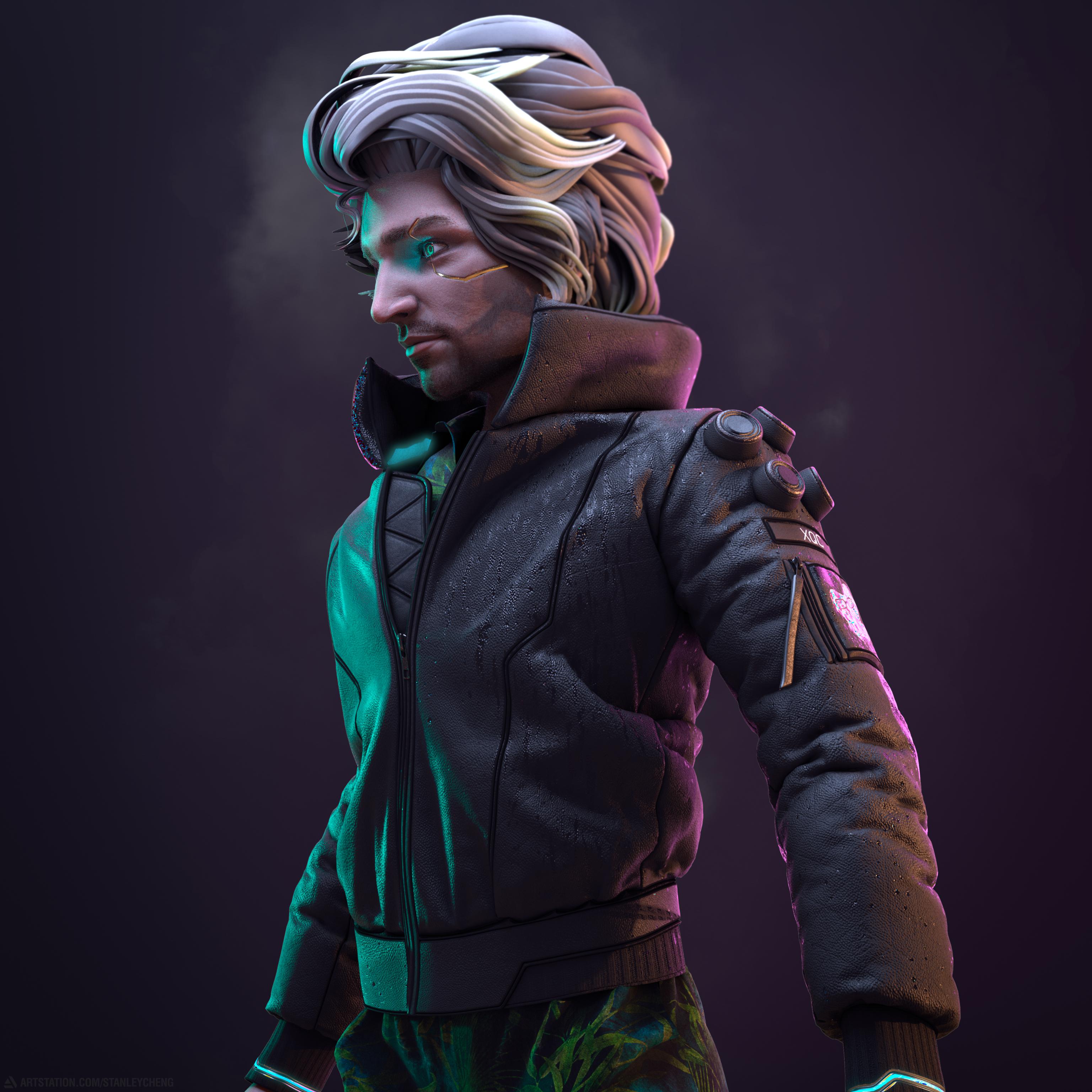 XQC Cyberpunk 2077 Made some 3D art to get hype for playthrough