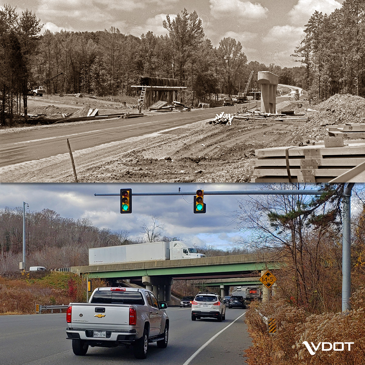 Then and Now — Russell Road and I95, Prince William County, 1961 and