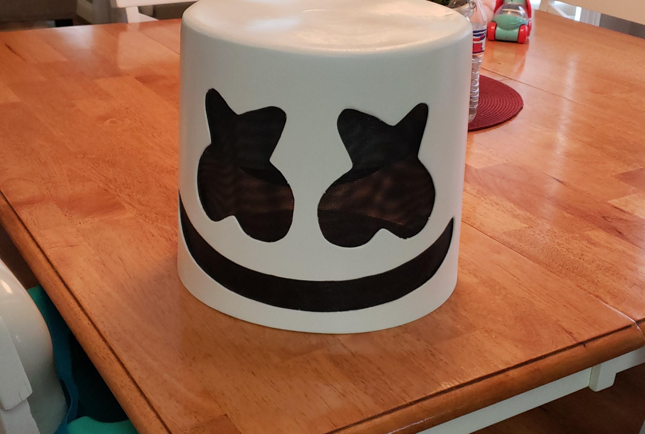 Just finished up my son's mask for Halloween! r/marshmello