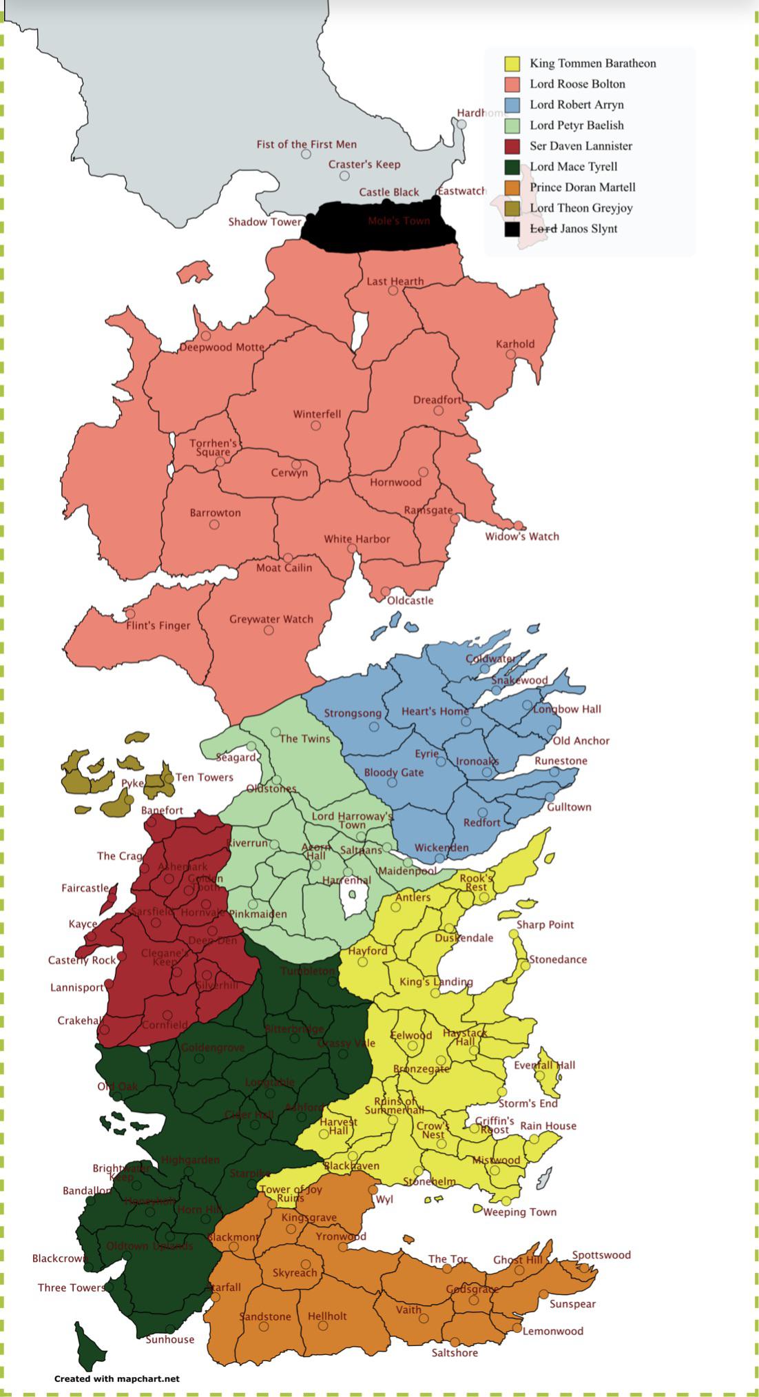 Map of Westeros If the Small Council got their way (spoilers main) r
