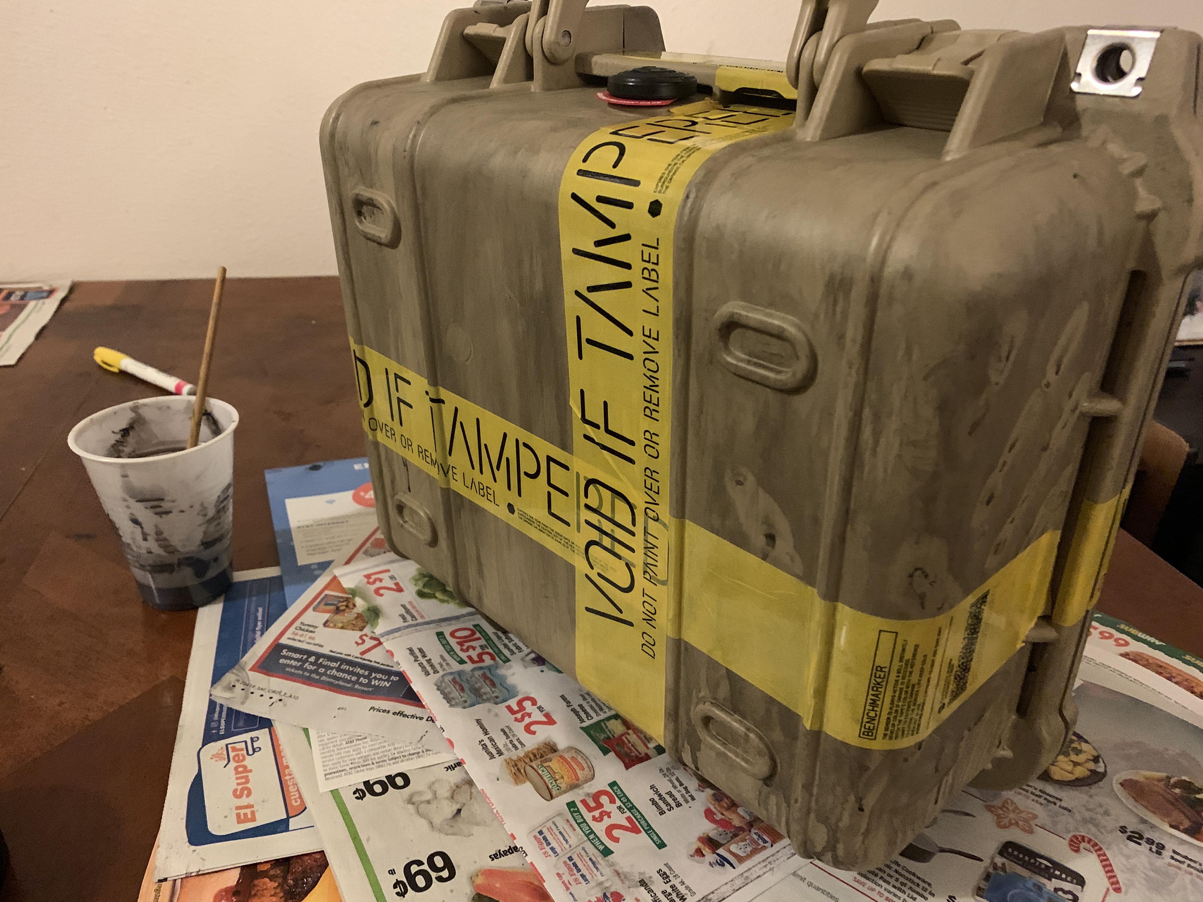 Finished painting and taping my pelican case for my DSLR! r