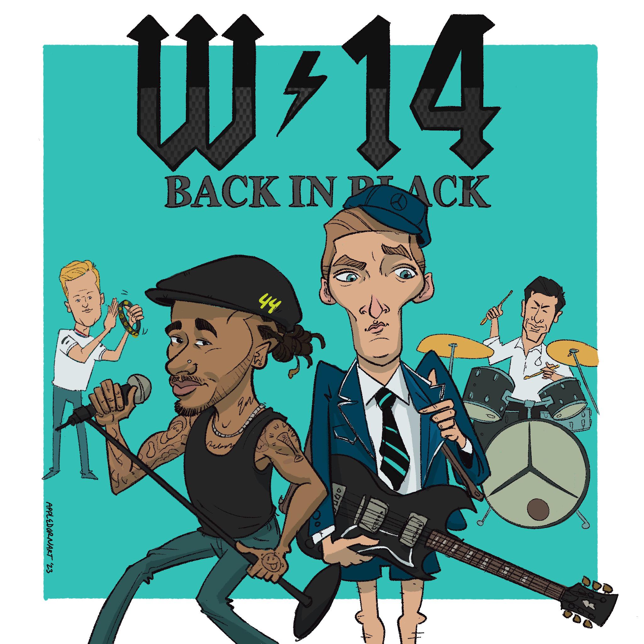 Mercedes is Back in Black (2023 preseason caricatures pt1) r/formula1