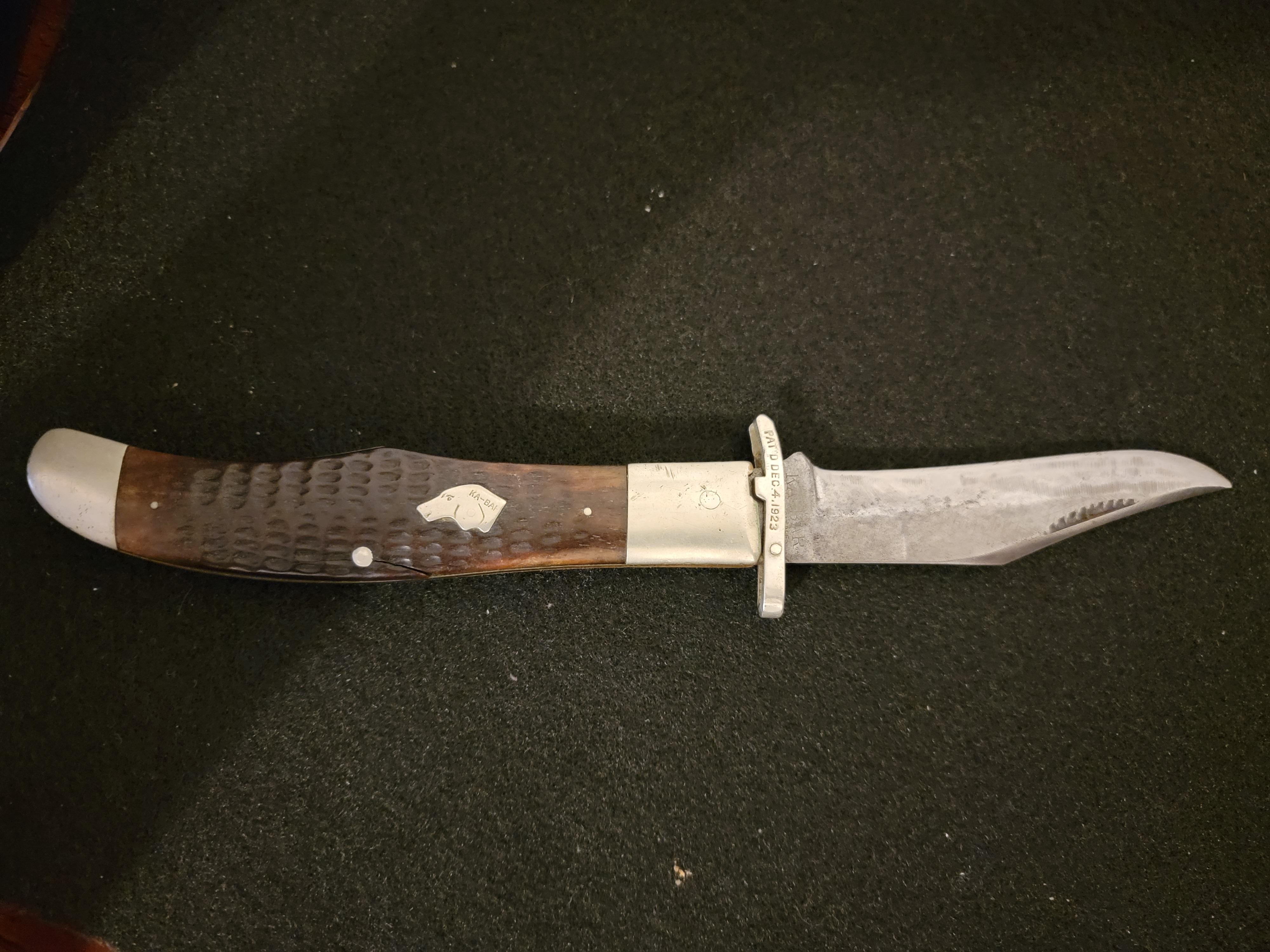 1927 KABAR Dog's Head Swingguard knives